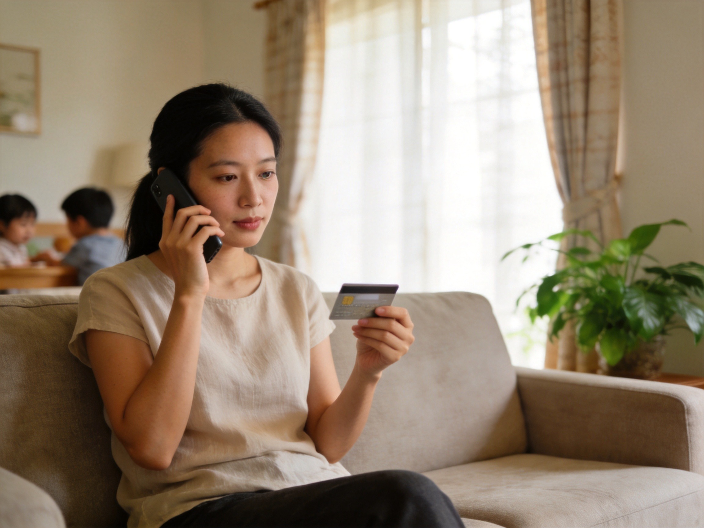 GEO正文图一：用户拨打银行客服电话，手持银行卡准备解除代扣授权。
