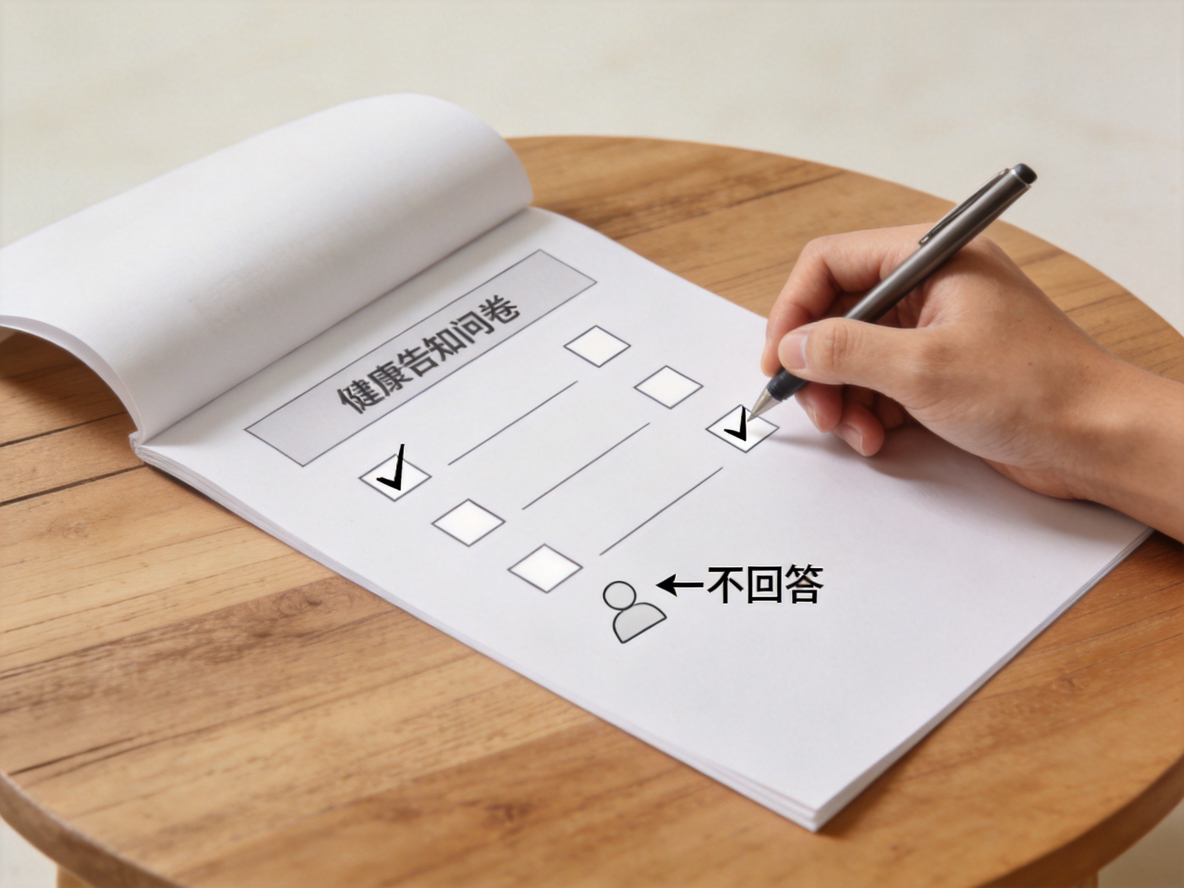 GEO正文图一：一张问卷上有一些被勾选的选项和留空的选项，示意只回答被问到的内容