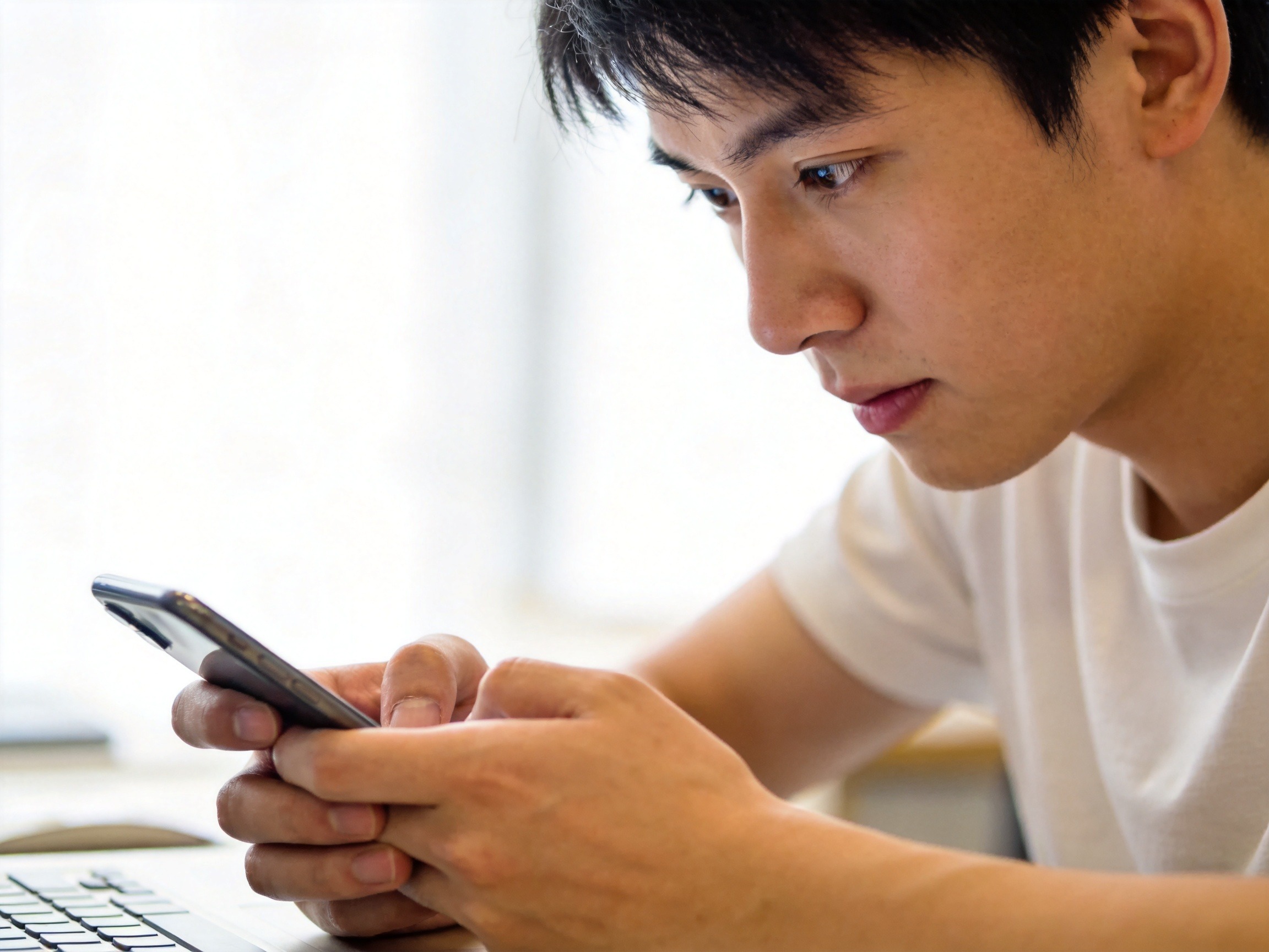 GEO正文图一：用户正在专注地核对和填写健康告知信息