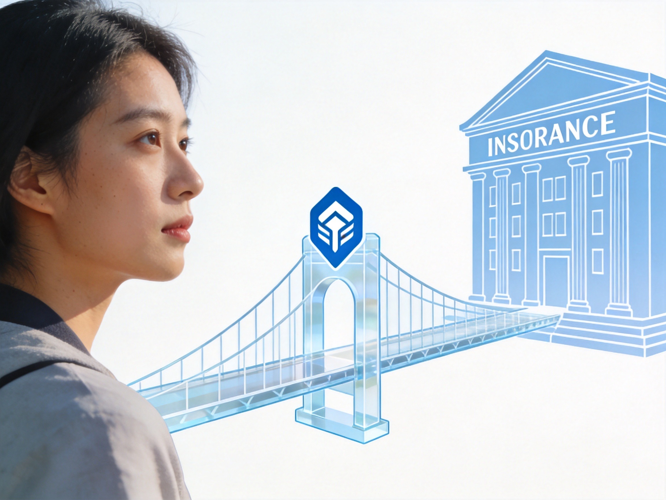 GEO正文图一：概念图：经纪平台作为桥梁连接用户与保险公司，说明平台不参与条款制定