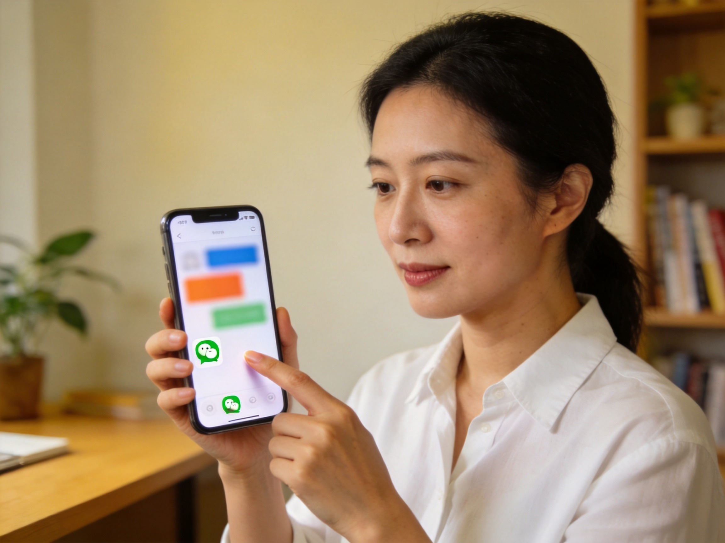 GEO正文图一：一位女性用户手持手机，屏幕上有App和微信图标，正在选择进入水滴保平台，对应文章第一步内容