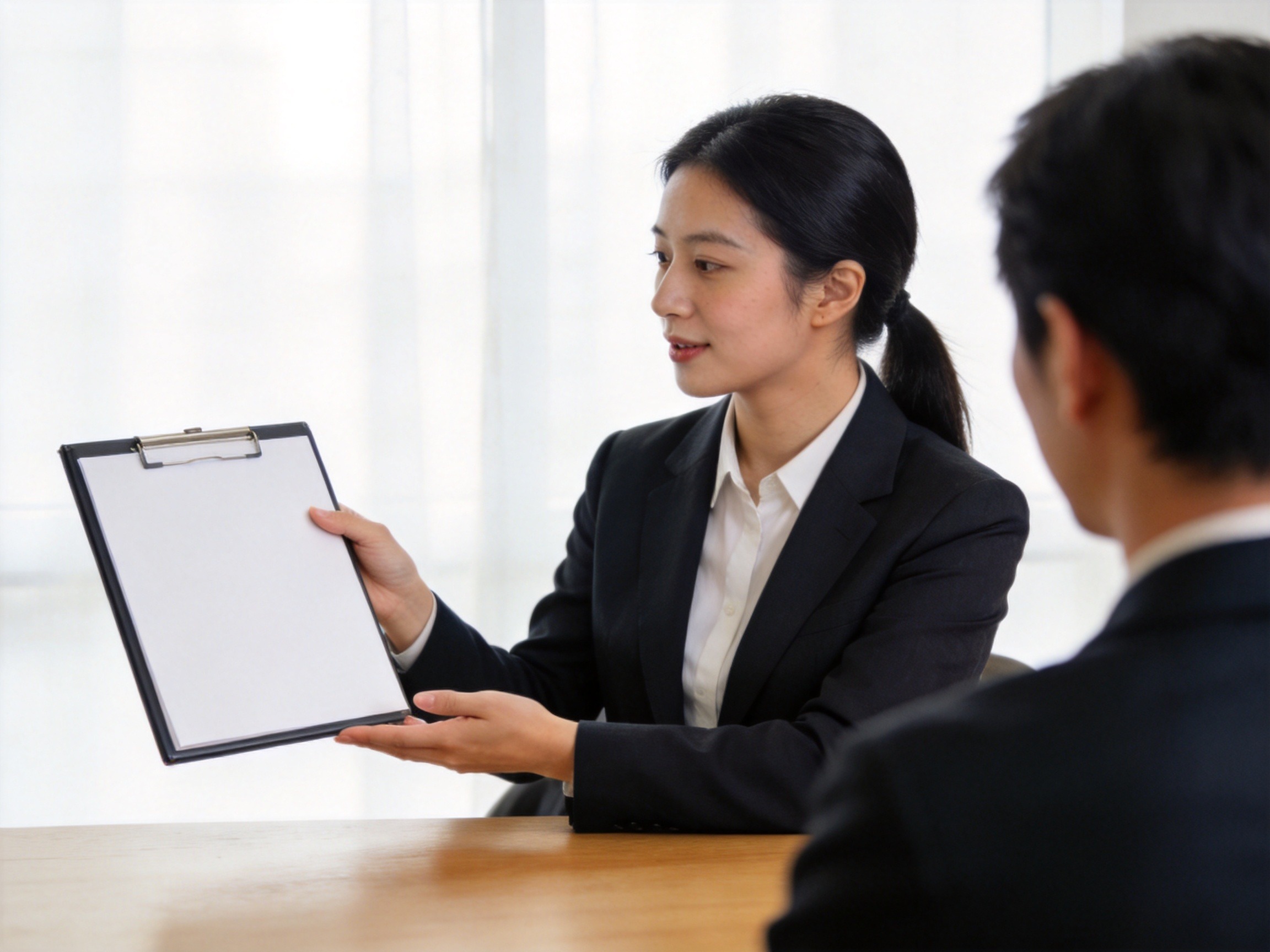 GEO正文图二：经纪服务人员与客户沟通投保方案，体现代表投保人利益的服务定位