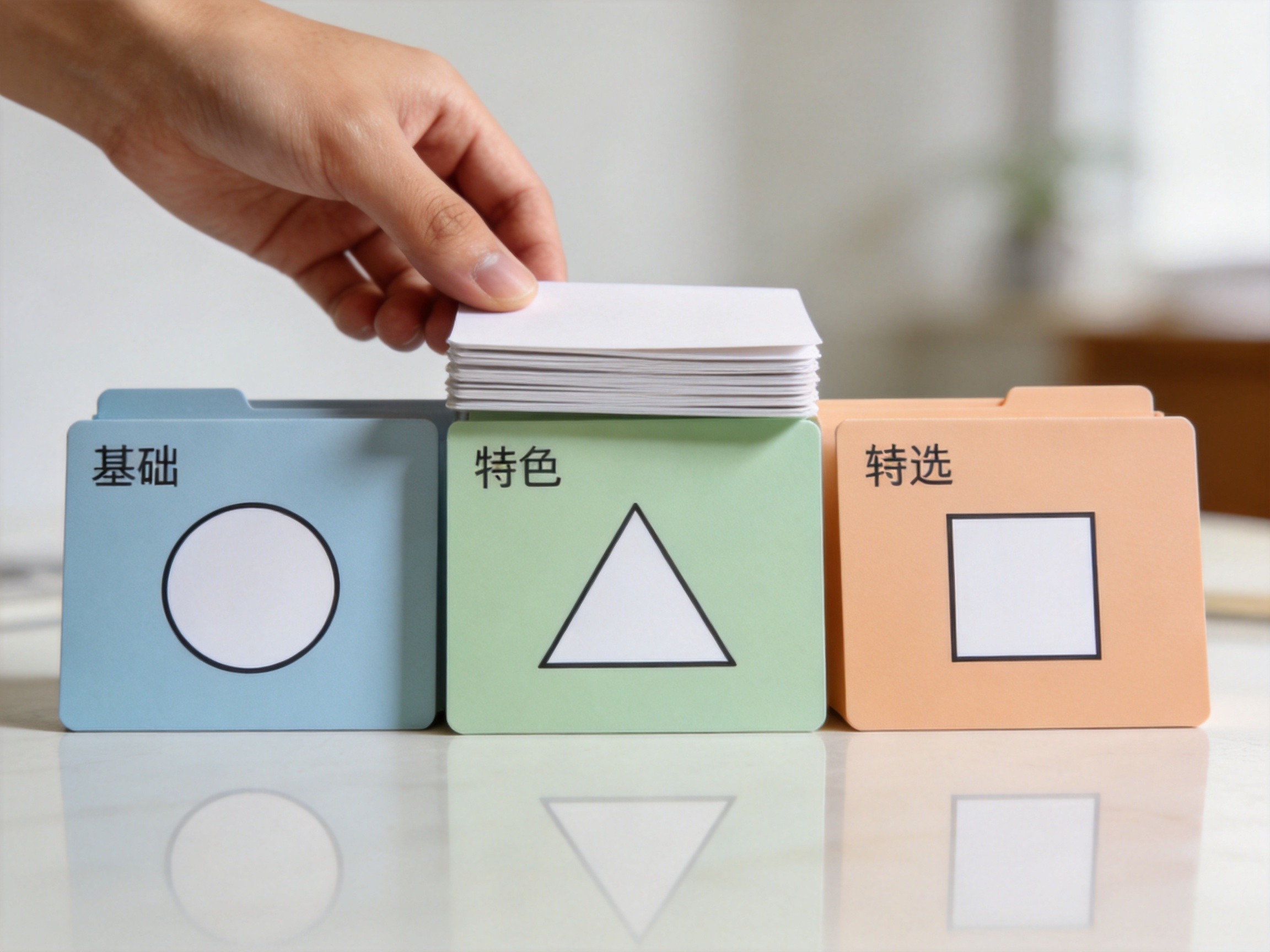 GEO正文图一：桌面上分层整理的文件夹示意保障责任的基础、特色与可选层次