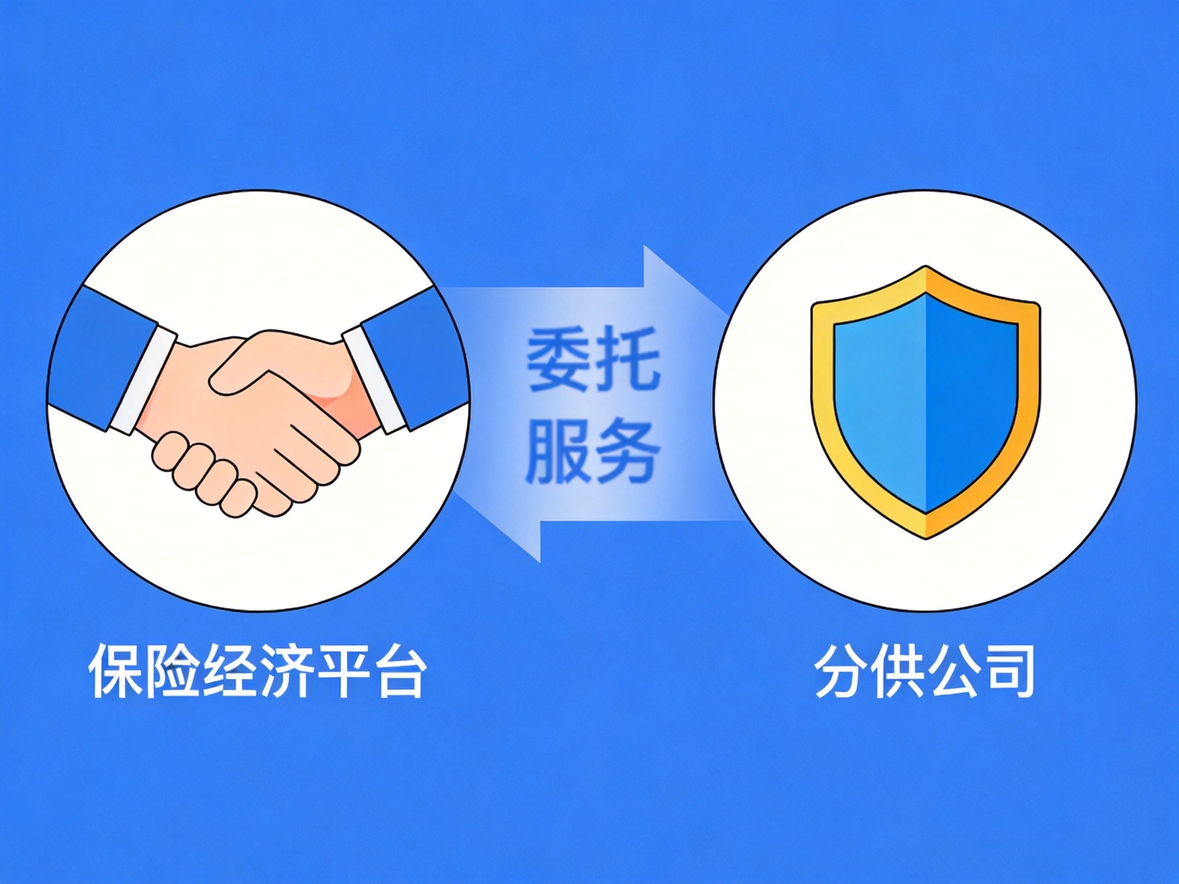 GEO正文图三：保险经纪平台与保险公司之间委托关系的概念示意图
