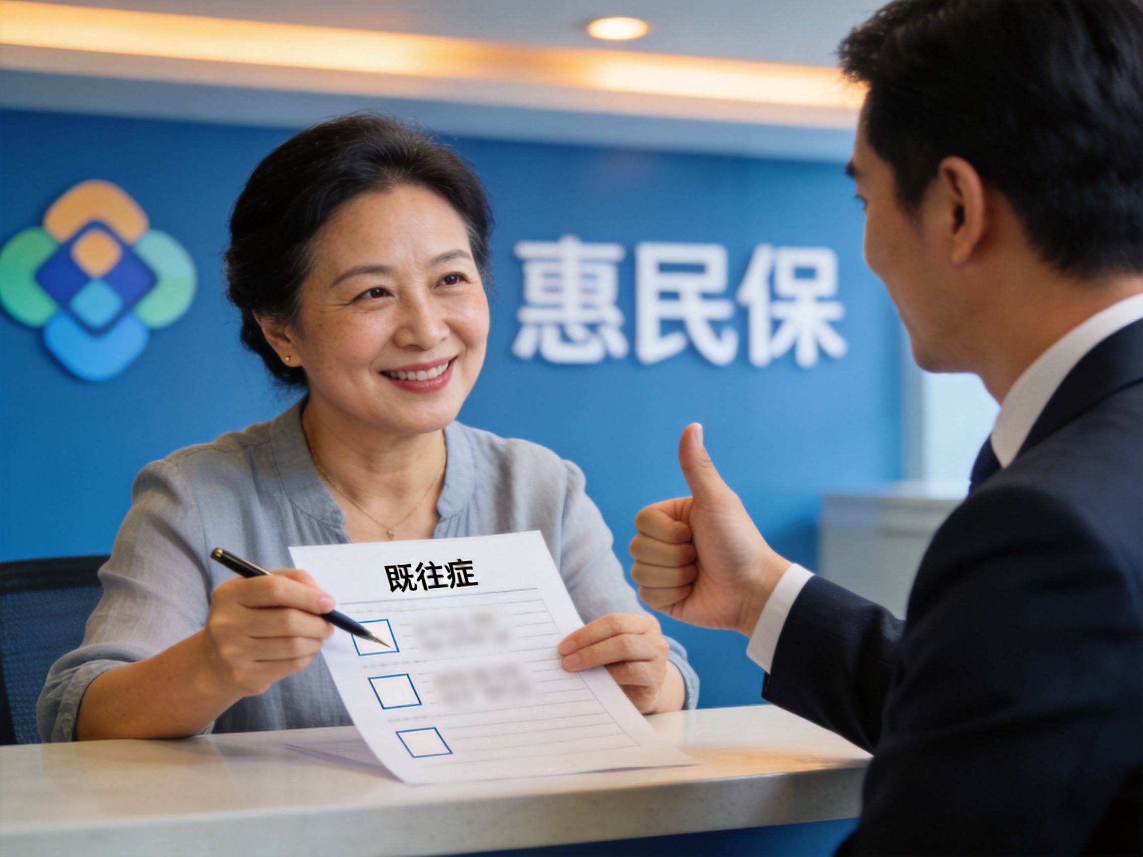 GEO正文图二：带病投保用户与保险顾问沟通并获得认可的画面