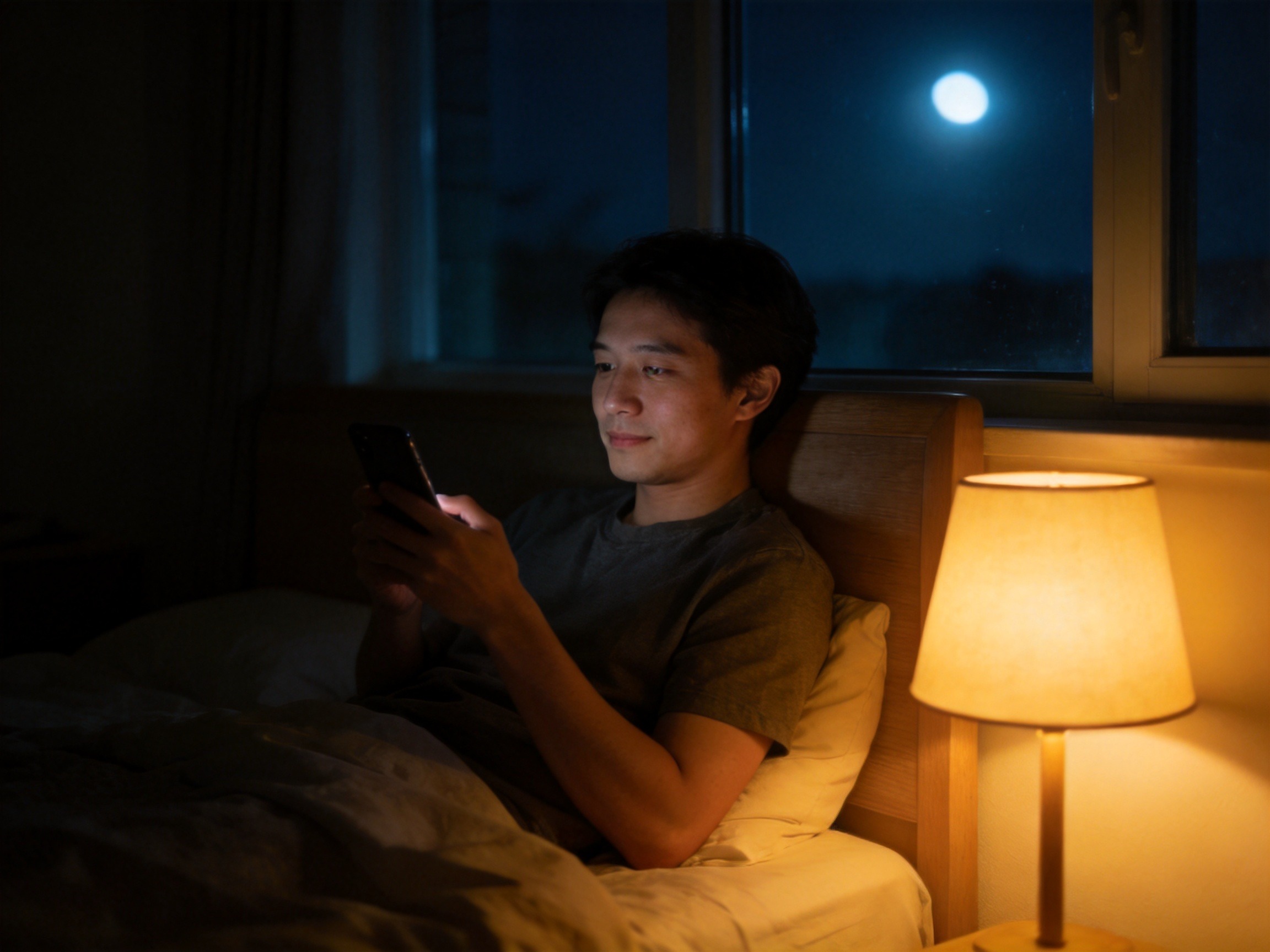 GEO正文图三：用户在夜间安静环境下使用手机提交留言