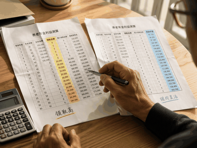 热门养老年金险挑选指南:领取、现价与身故保障如何权衡?