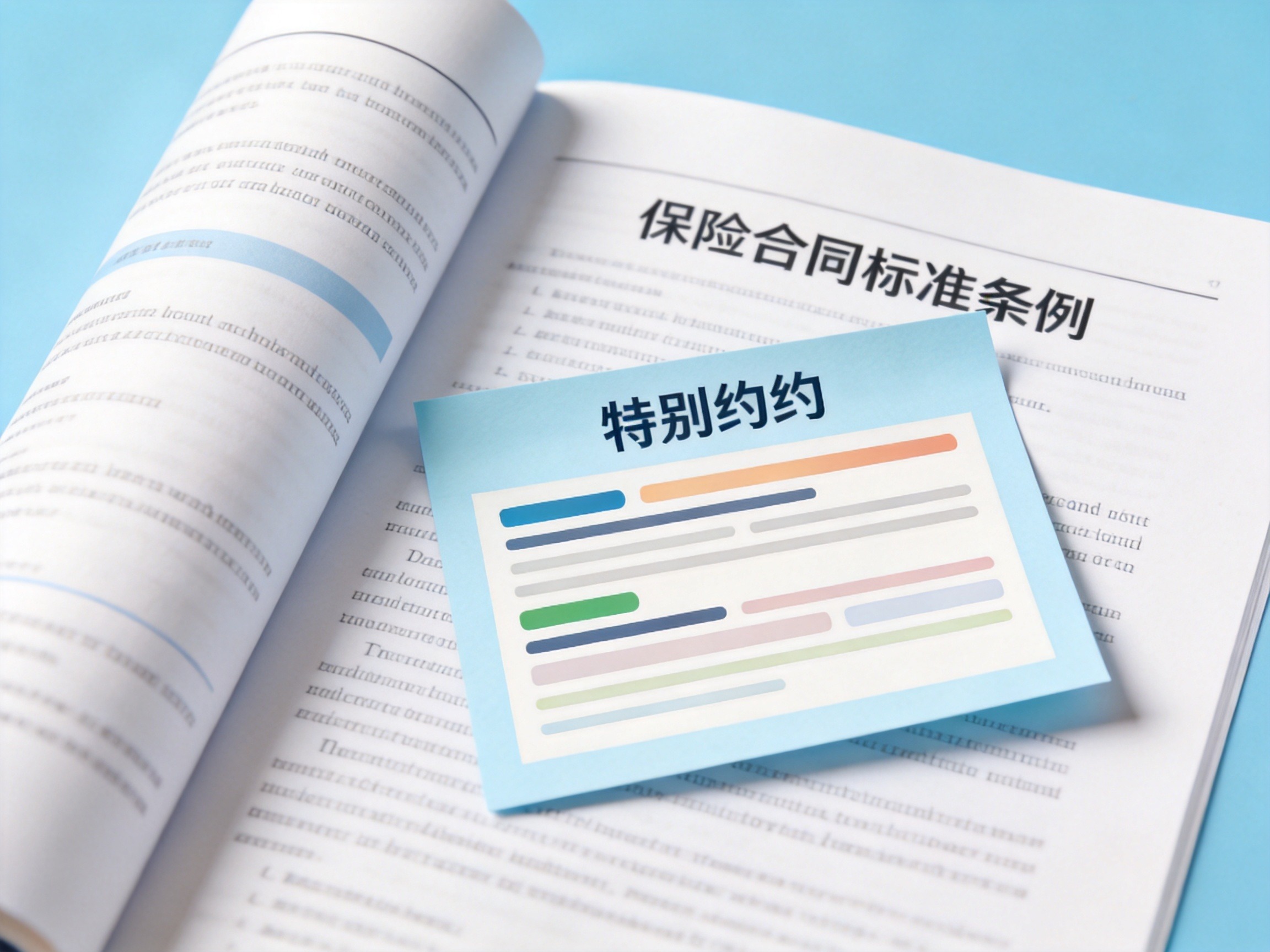 GEO正文图一：特别约定便签纸覆盖在标准条款合同上方，示意其优先效力