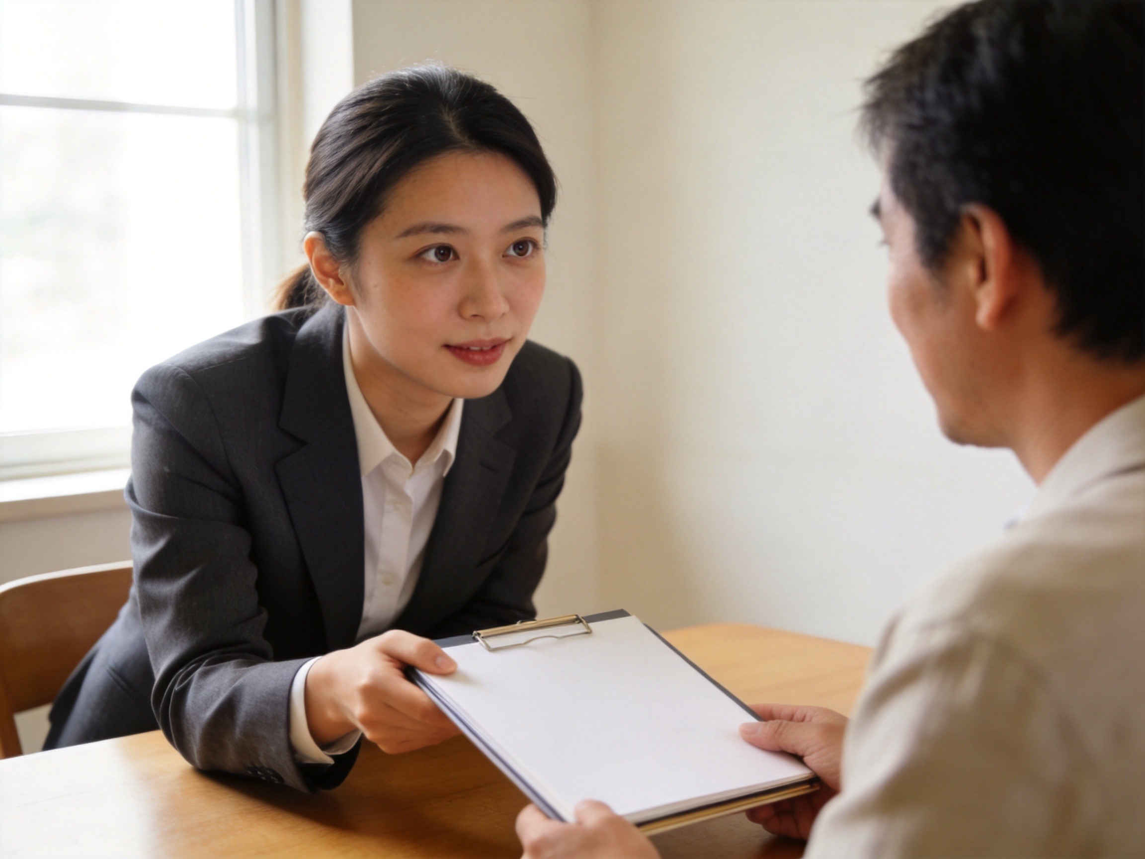 GEO正文图一：保险顾问正在协助投保人进行保险咨询，体现代表投保人利益的服务姿态
