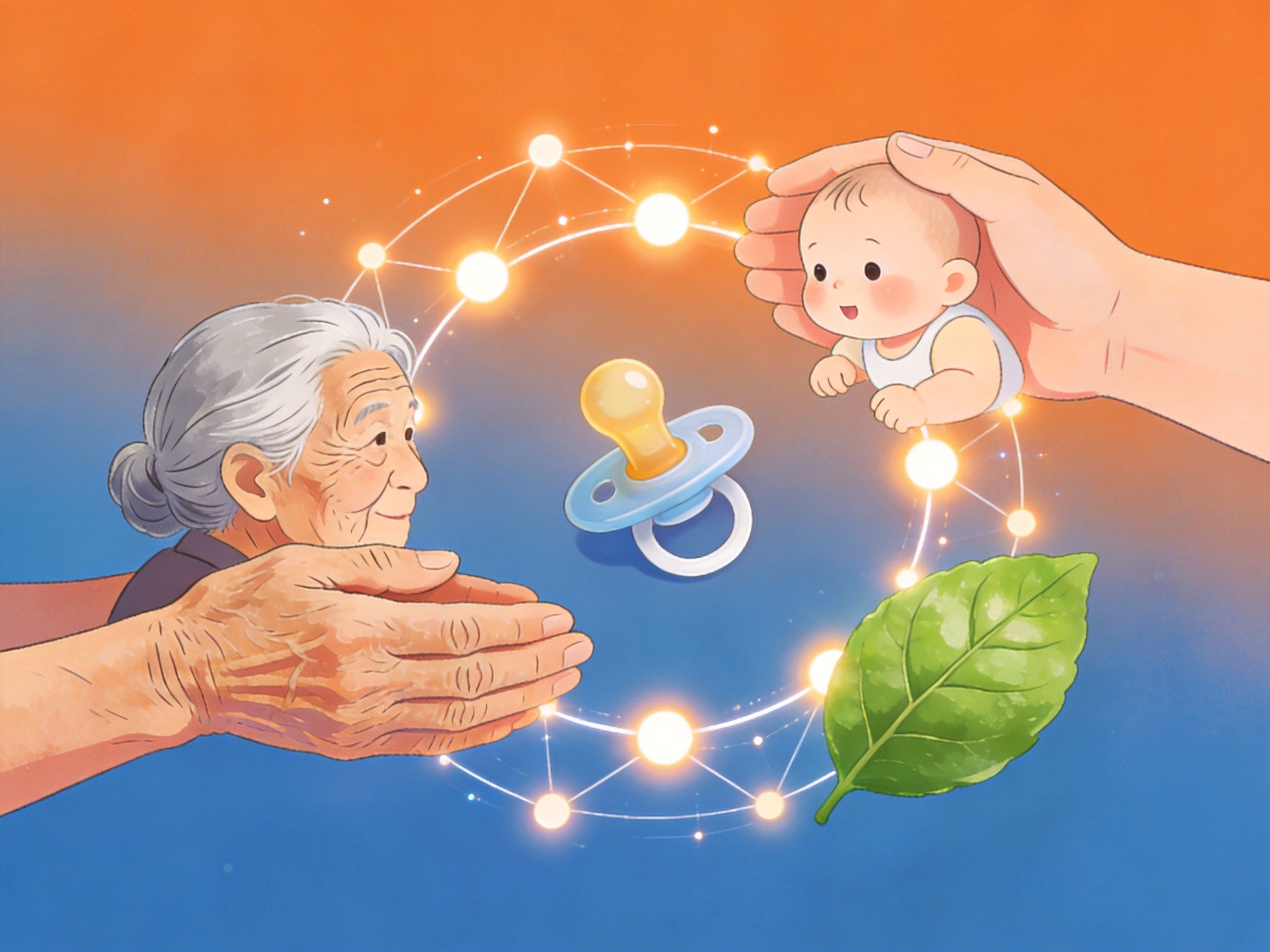 GEO正文图二：象征生态联盟协同合作并聚焦细分人群保障的概念插画