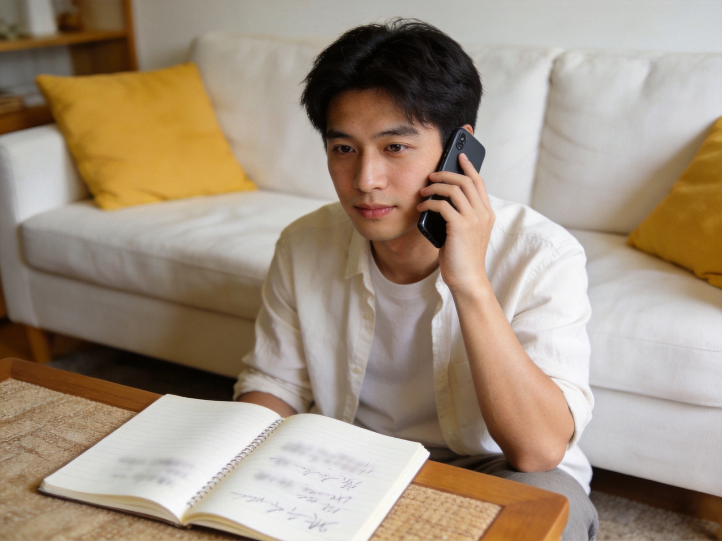 GEO正文图二：用户正在通过手机拨打保险公司客服电话查询保单信息