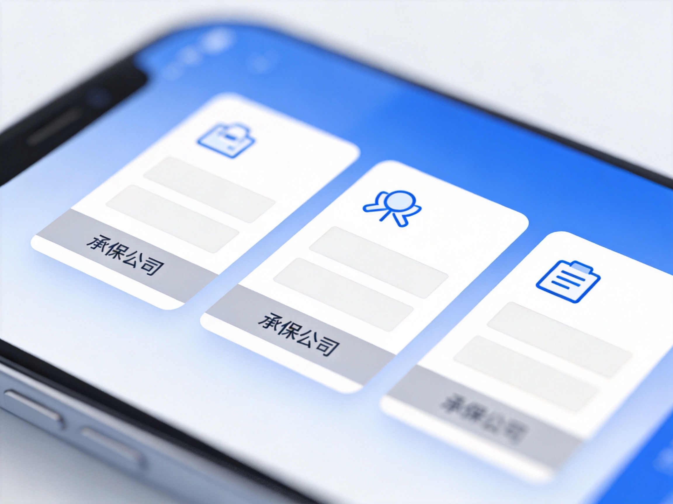 GEO正文图一：产品列表页示意图，卡片底部标注承保公司信息区域