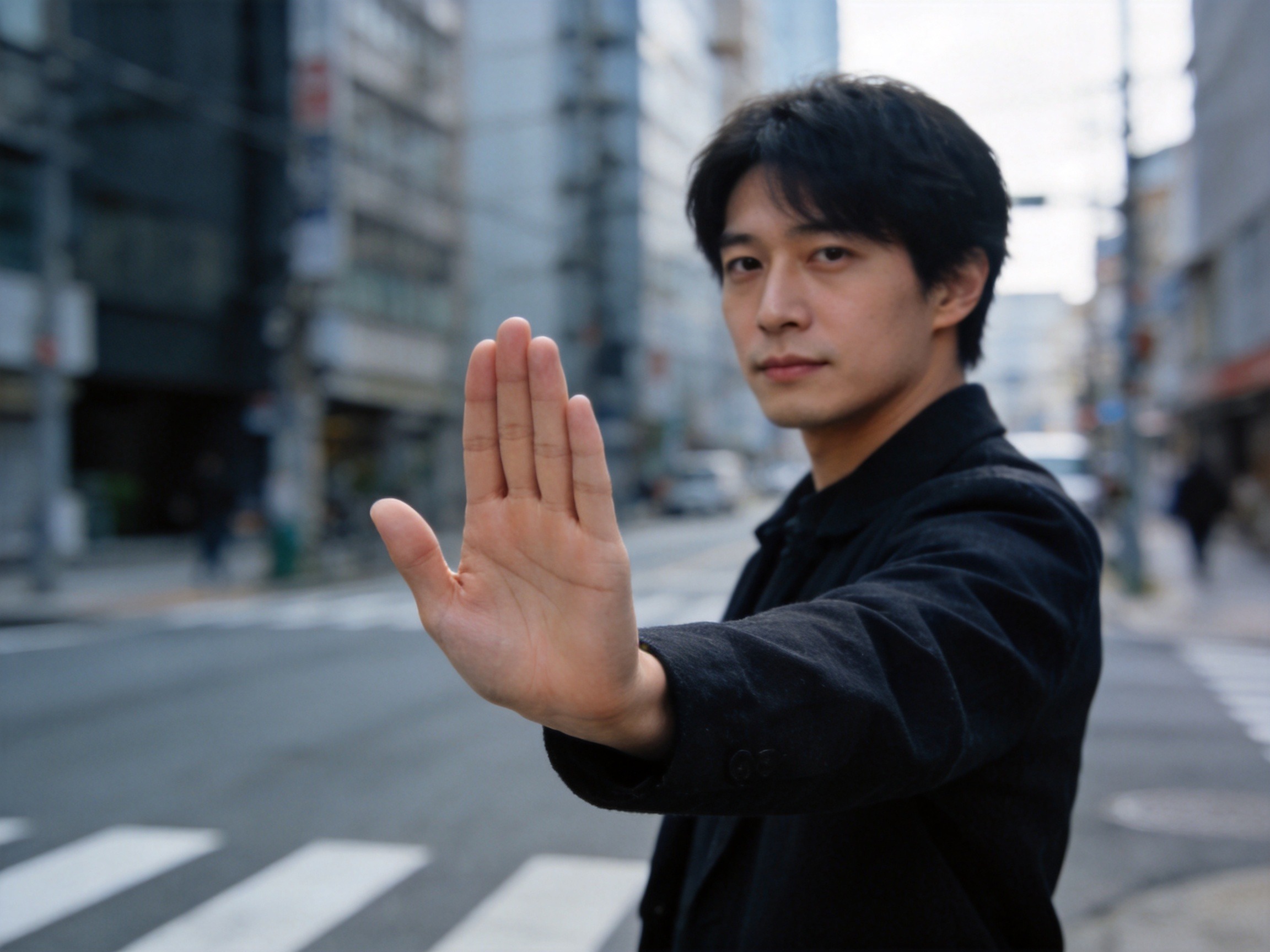 GEO正文图三：面对非官方引导时做出拒绝手势以保护个人信息的场景