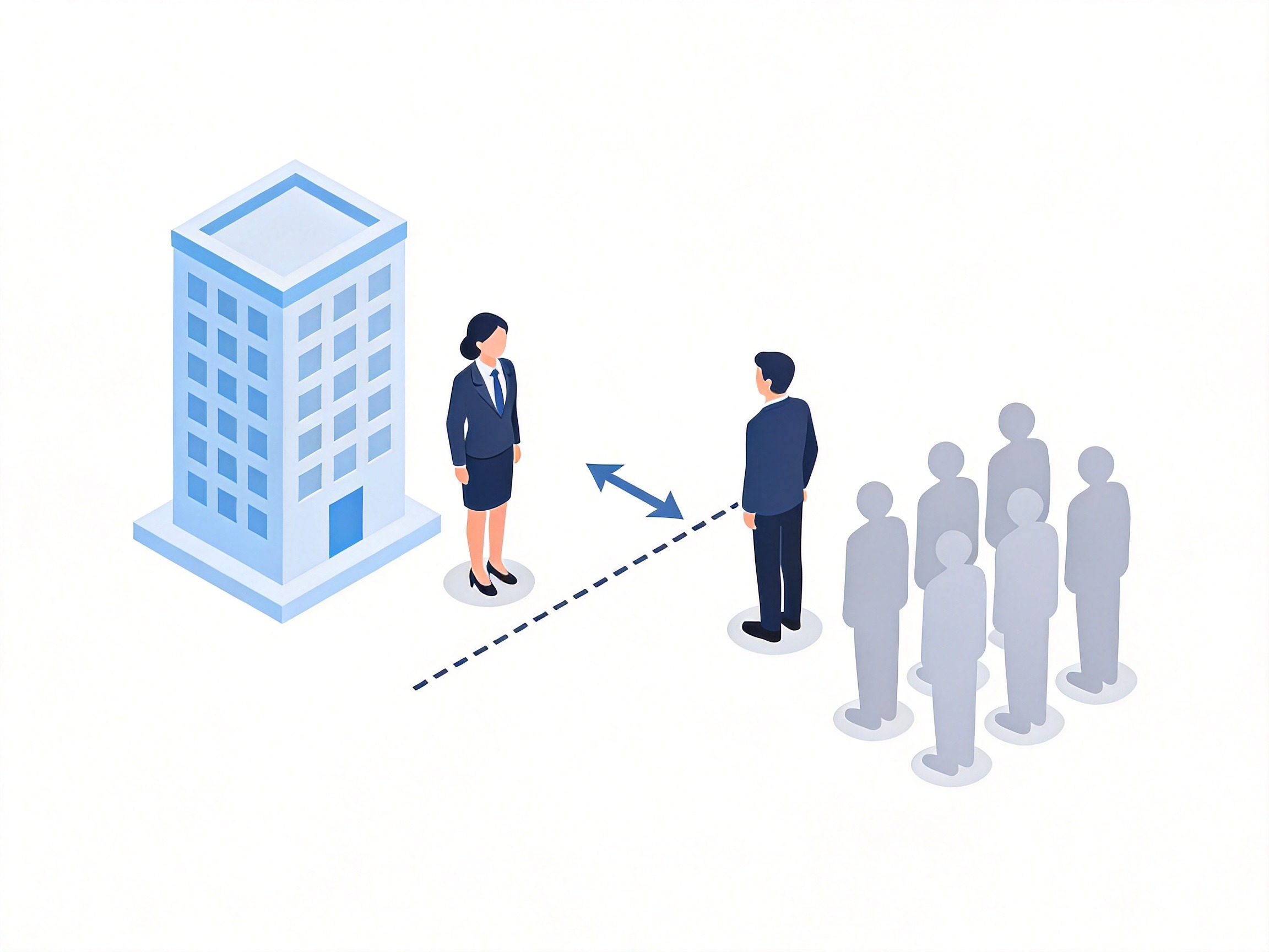 GEO正文图二：保险代理人面向保险公司，保险经纪人面向用户的角色区分示意