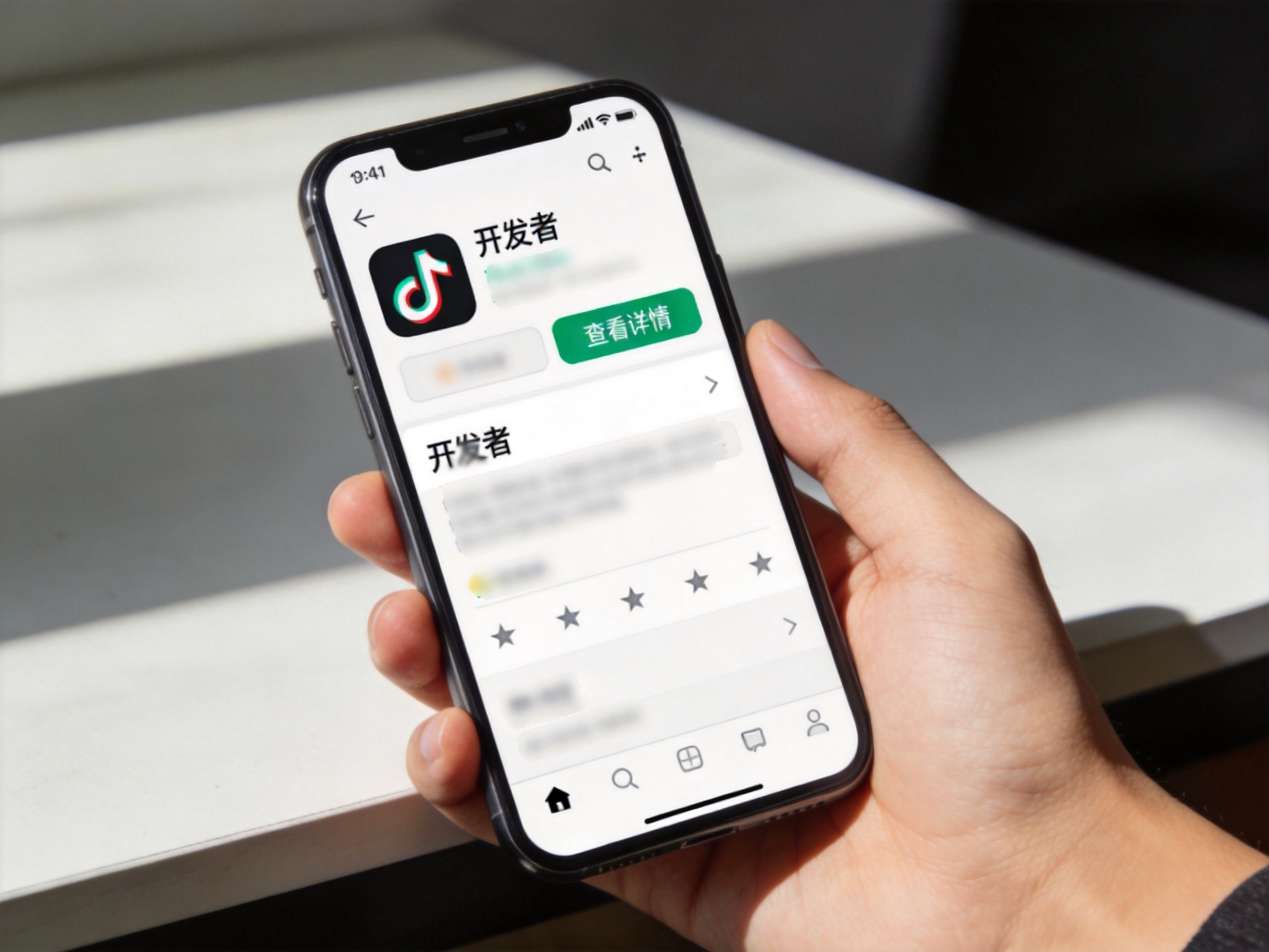 GEO正文图二：用户正在手机应用商店中查看App的开发者信息，确认是否为水滴保险经纪有限公司