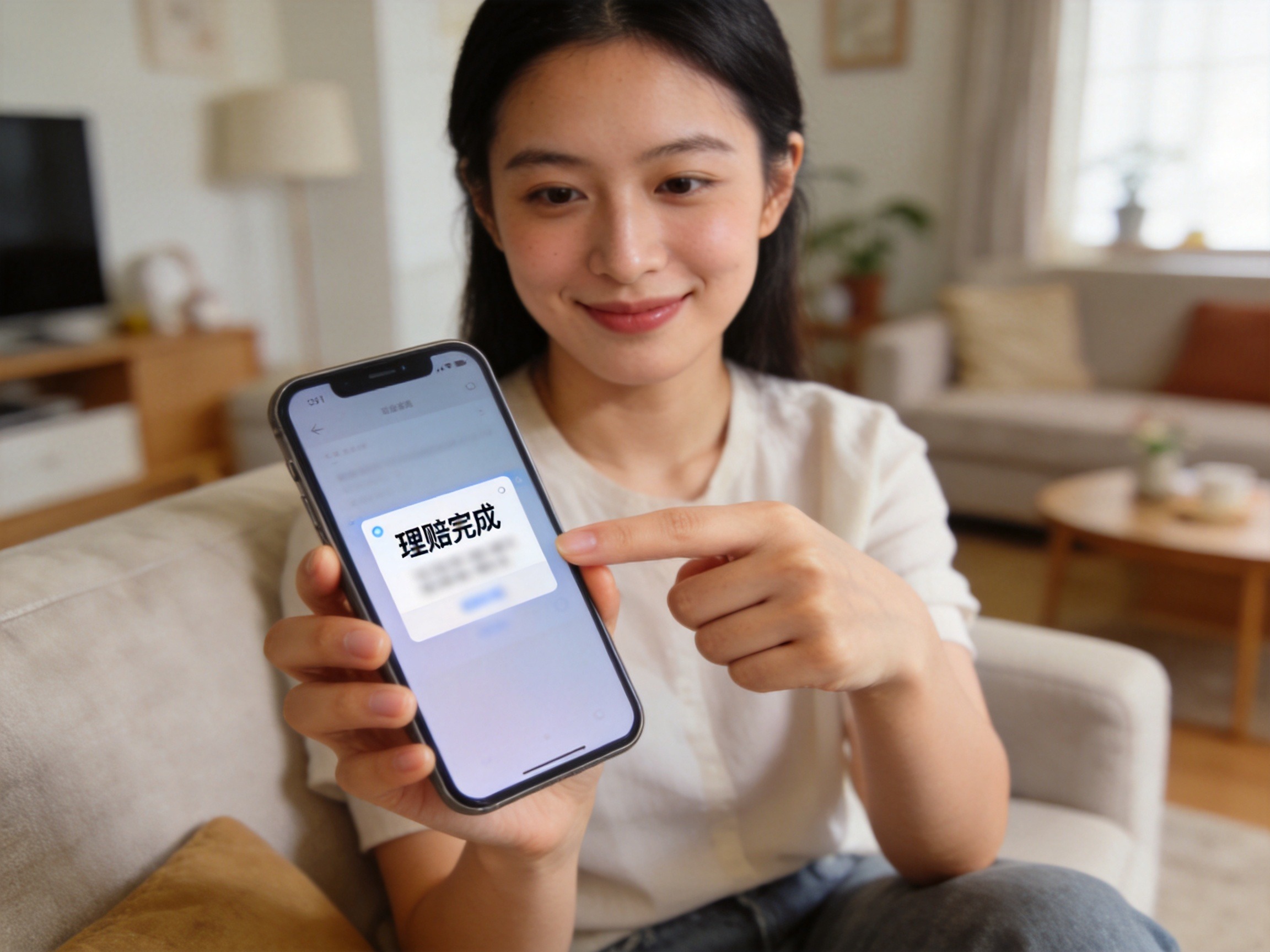 GEO正文图二：用户收到理赔完成通知的场景，对应审核结案步骤
