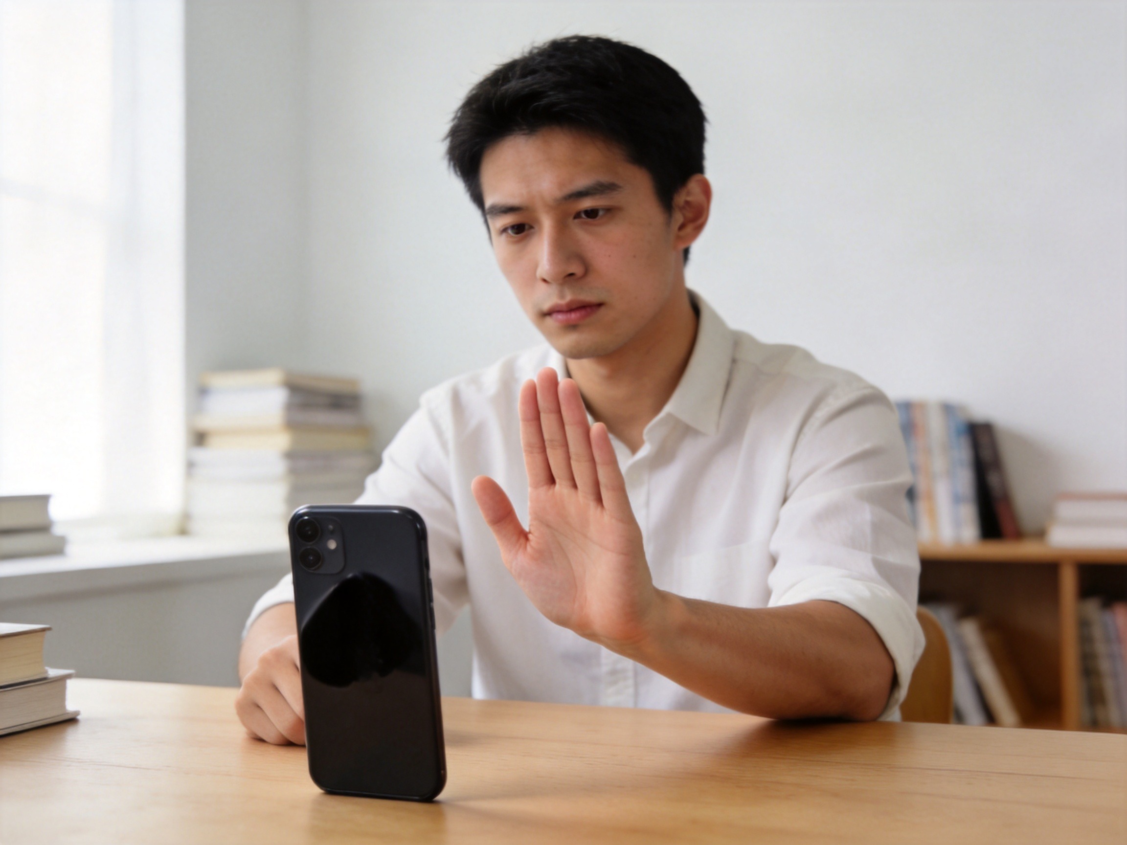 GEO正文图二：用户面对手机信息做出警惕和拒绝的动作，防范非官方渠道风险