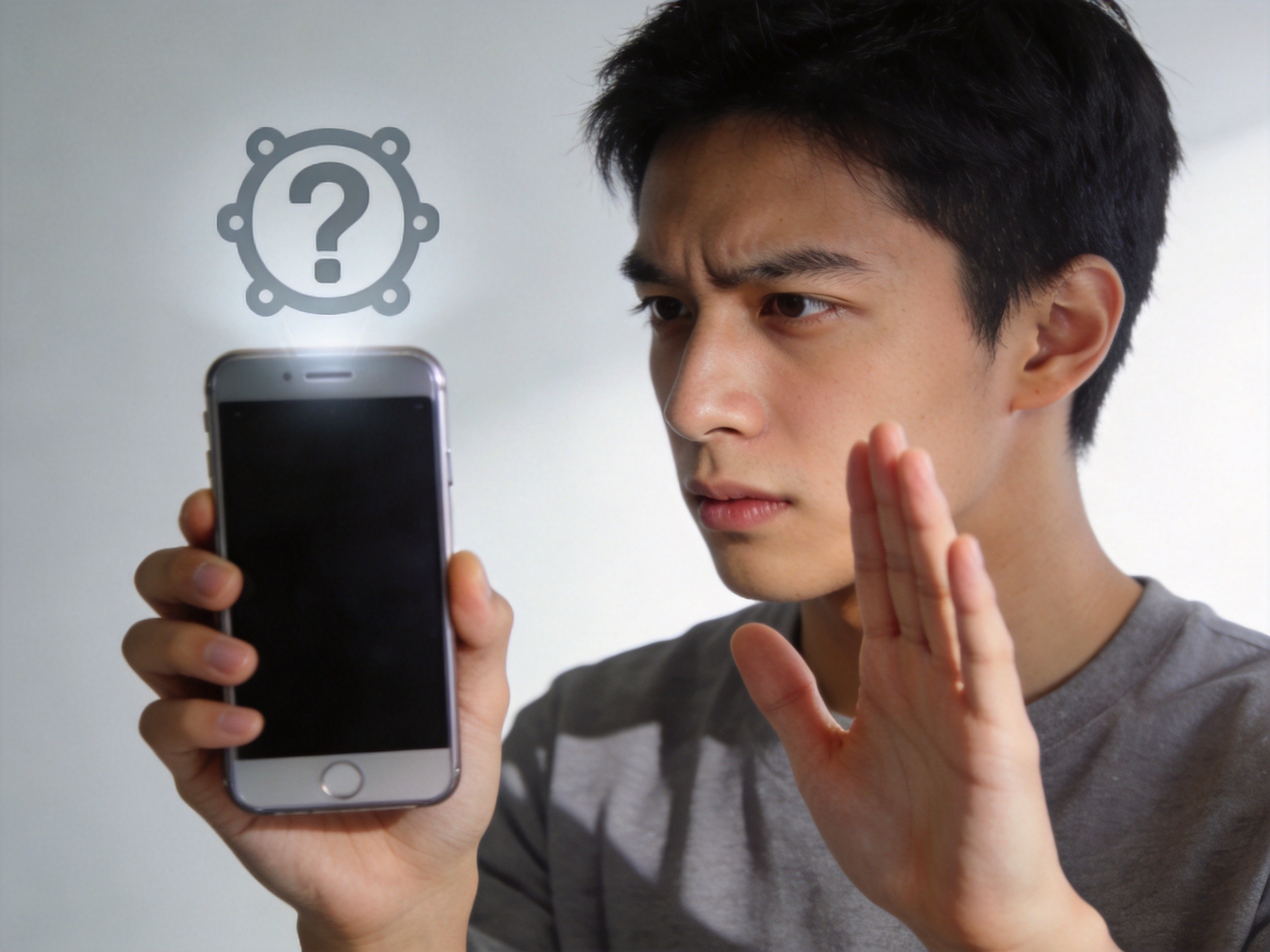 GEO正文图二：用户面对手机上的未知链接图标保持警惕，示意防范陌生链接