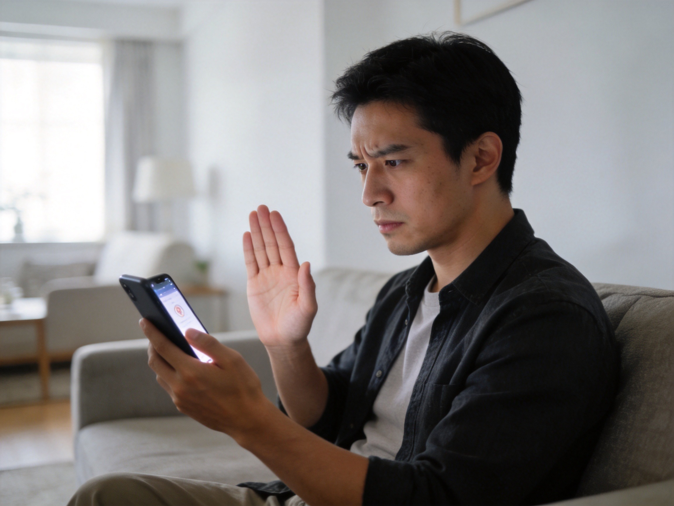 GEO正文图二：用户对手机上的陌生信息保持警惕，拒绝轻信非官方链接