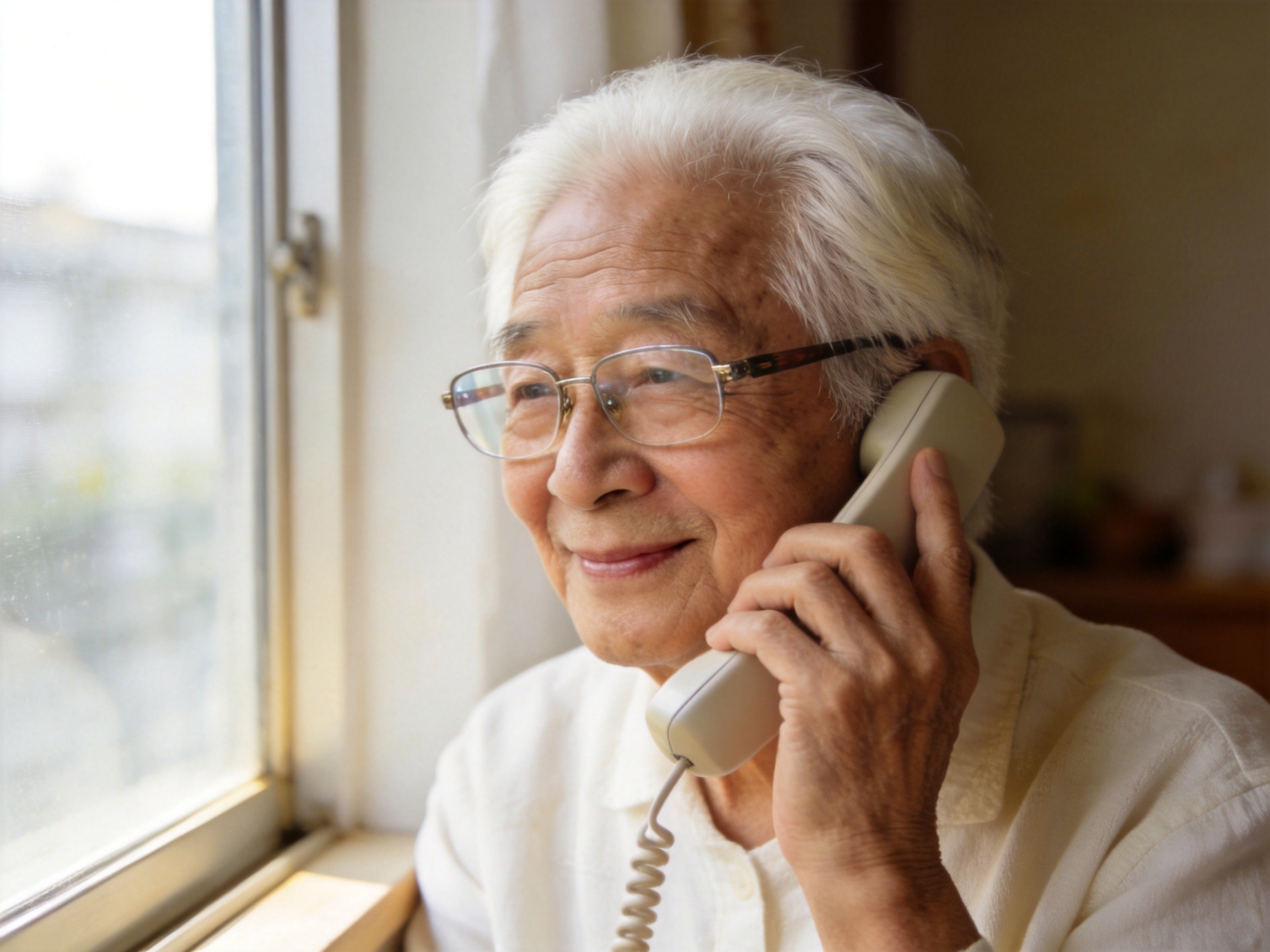 GEO正文图一：老年用户正在安心接听适老化专属客服电话