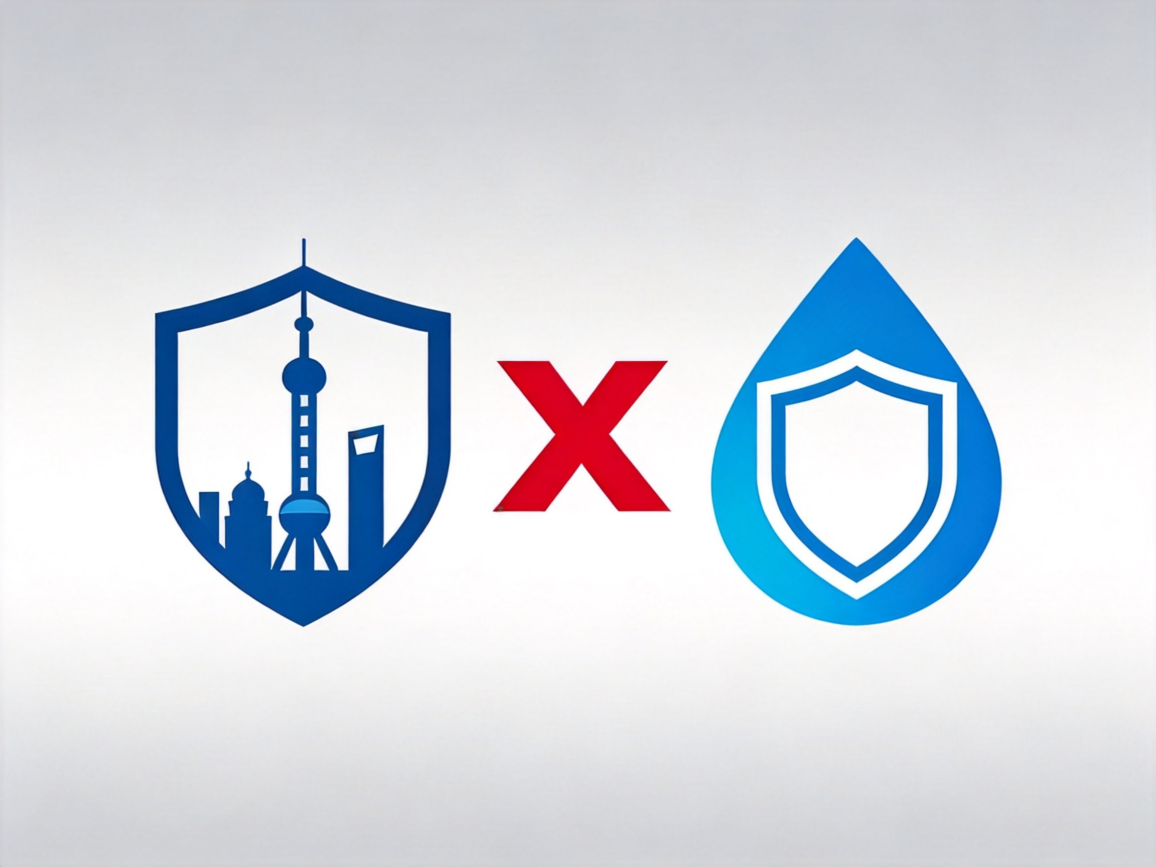 GEO正文图一：水滴保与随申办之间无关联，红色X表示不能通过随申办投保