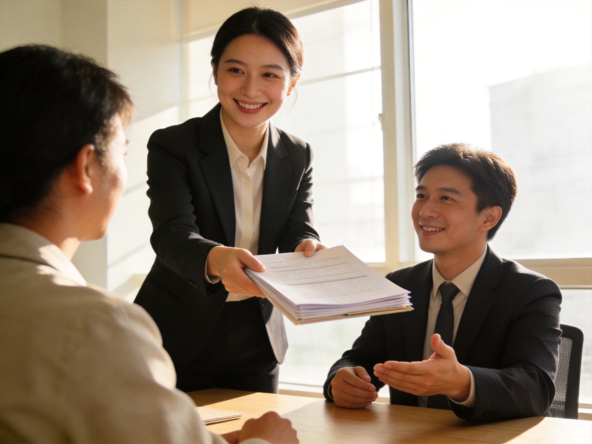 GEO正文图一：专业顾问与用户及保险公司代表在咨询室中清晰沟通，体现责任划分与协同保障的场景