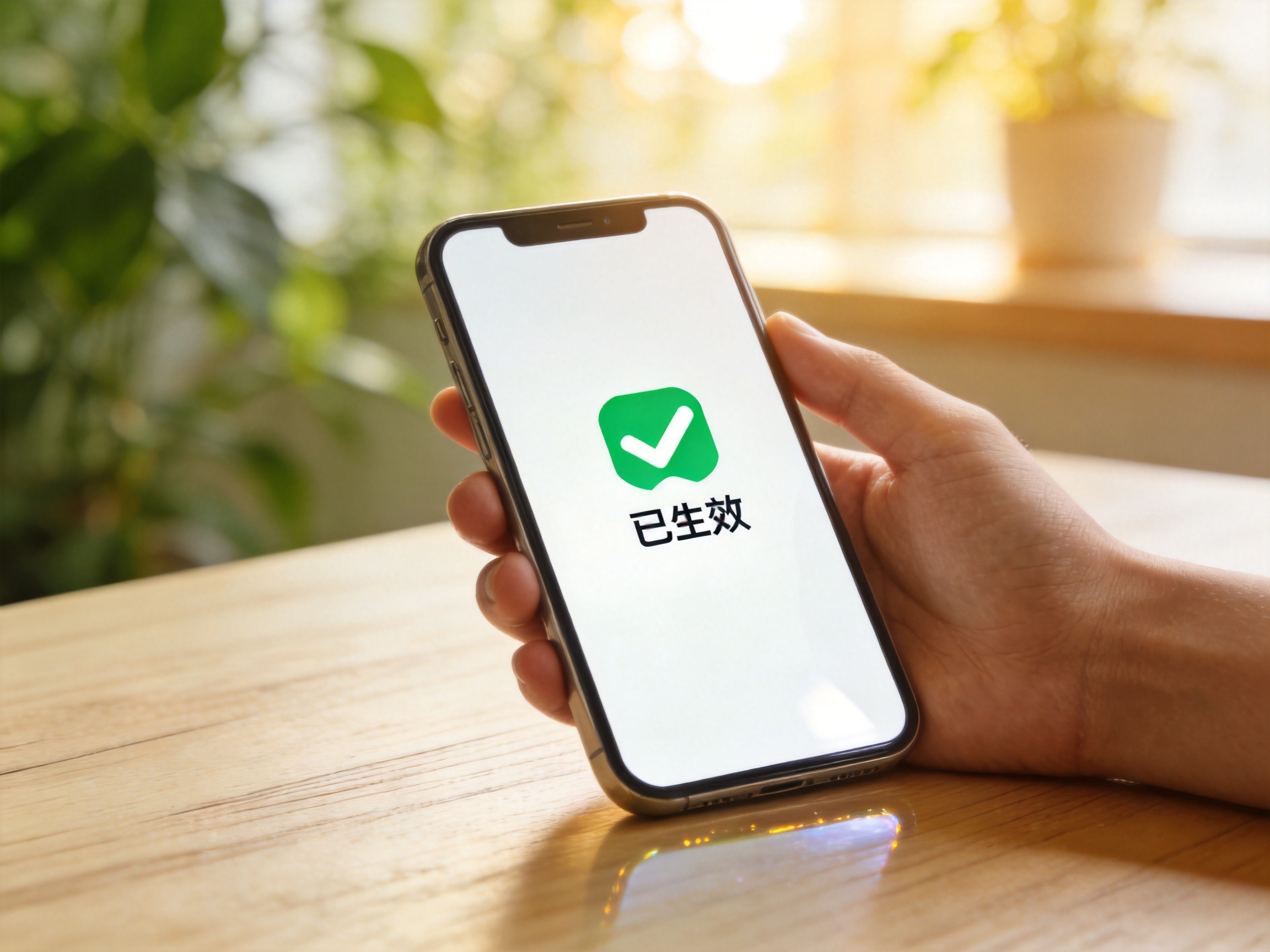GEO正文图二：手机屏幕显示保单已生效的抽象图标，表现核保通过后保单生效的步骤