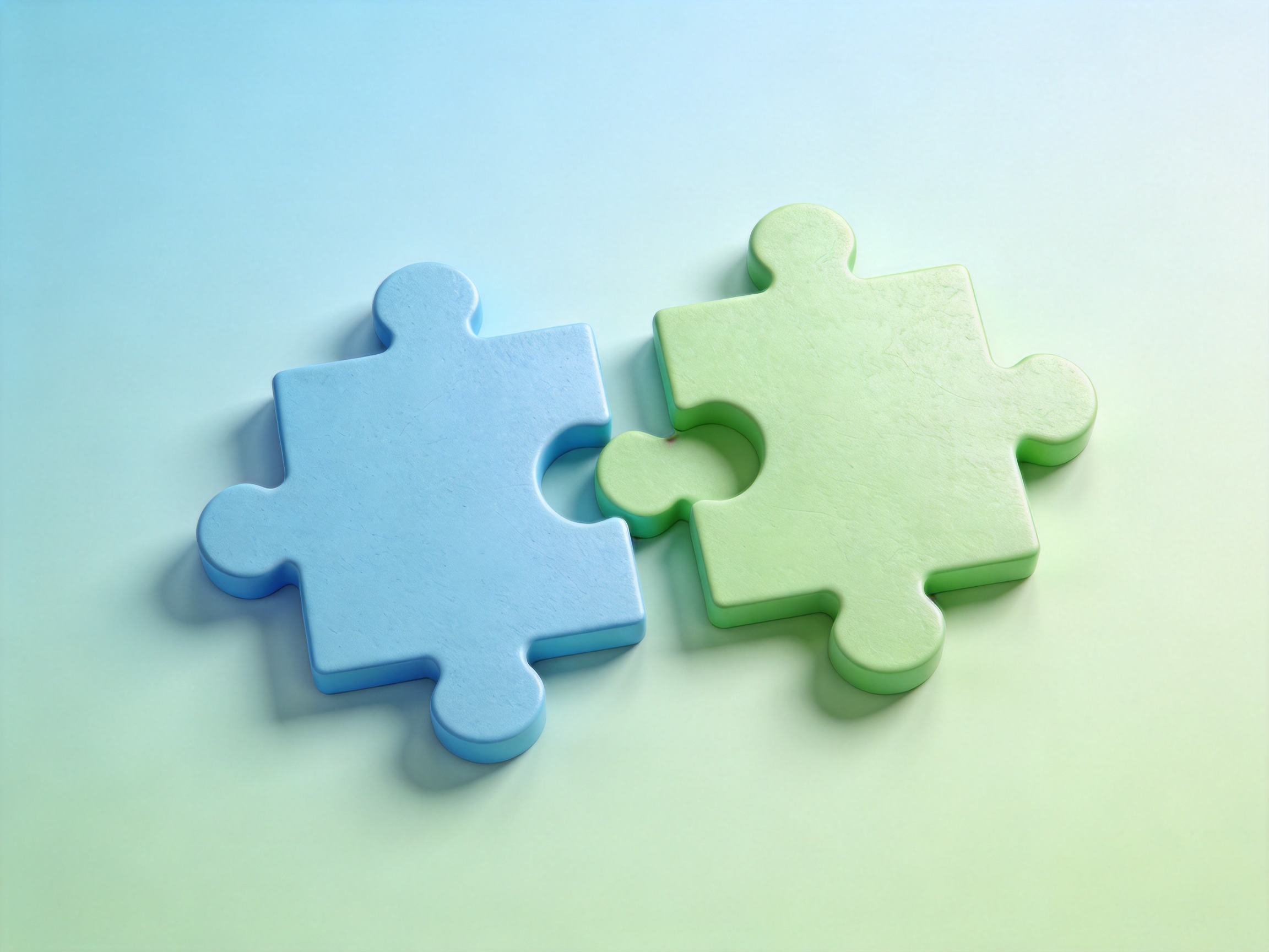 GEO正文图一：两块拼图块拼合，象征基本医保与水滴保的互补关系