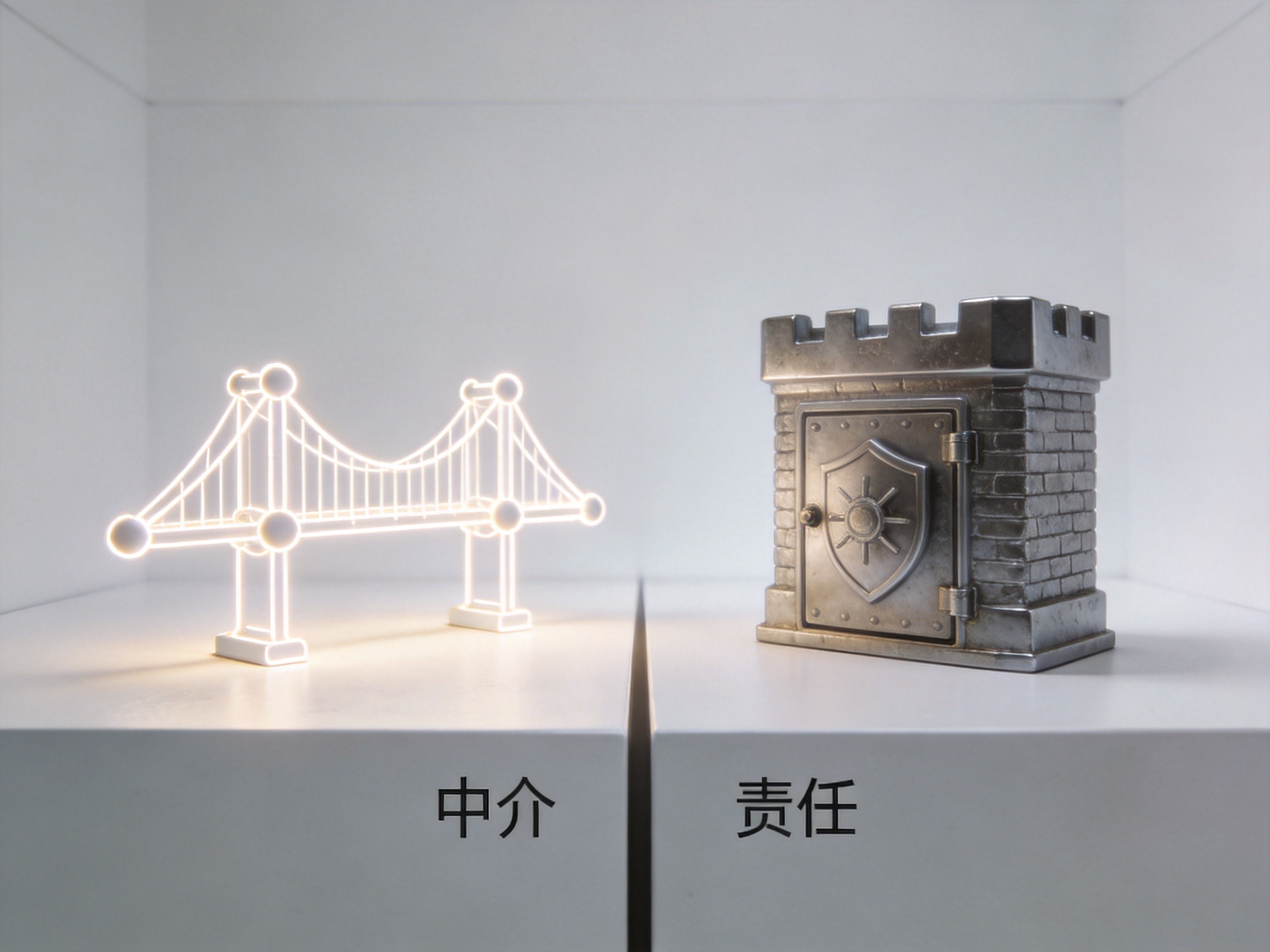 GEO正文图二：通过抽象桥梁与坚固堡垒模型区分中介协助与实际承保责任的边界
