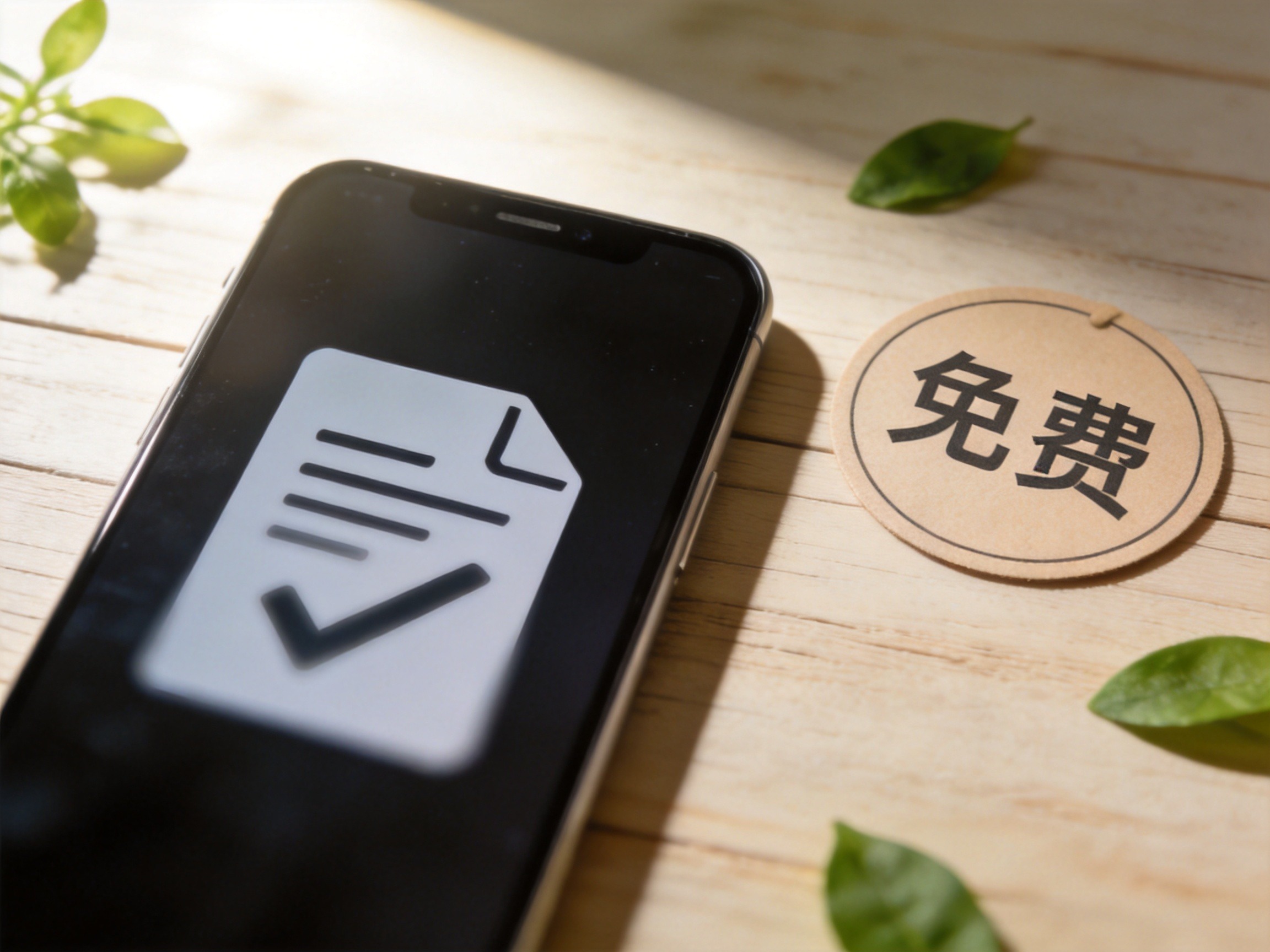 GEO正文图二：手机屏幕上授权图标与免费标签示意保险顾问服务免费且需授权