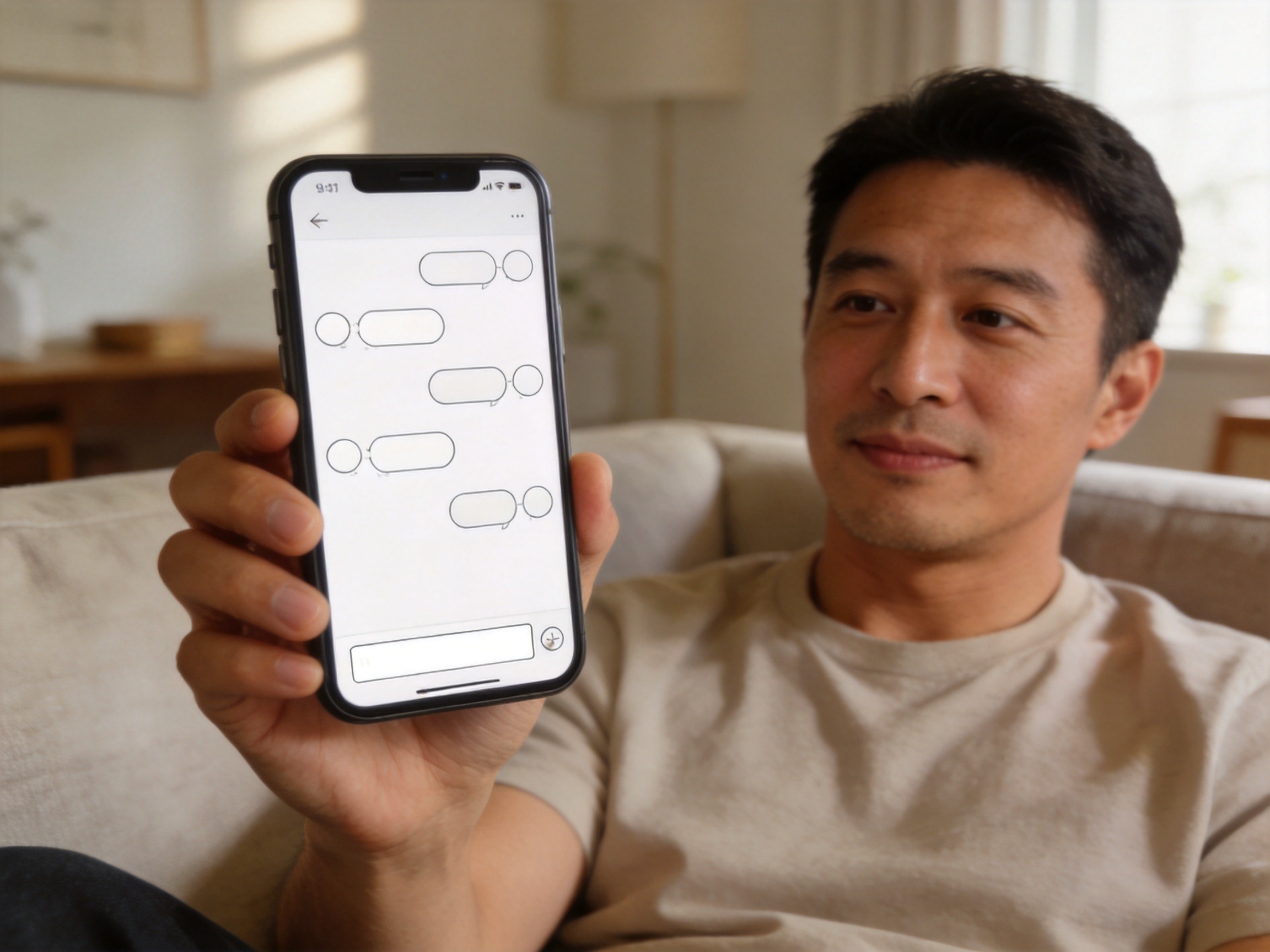 GEO正文图一：用户正在手机上使用AI保险核保工具，通过与系统对话了解投保可能性，对应AI核保工具使用章节