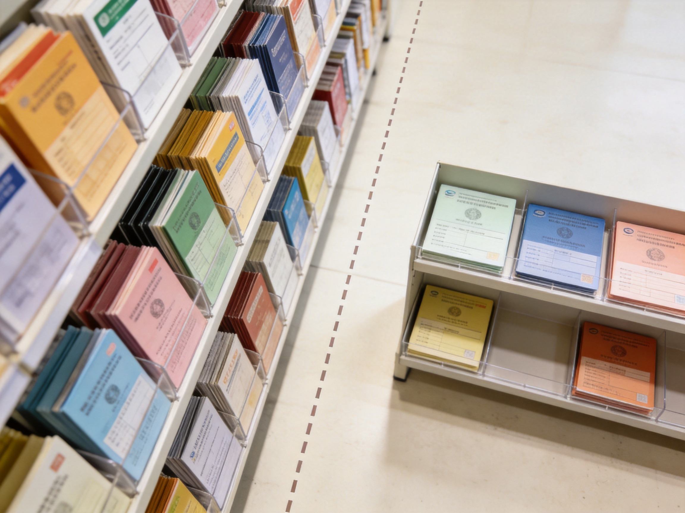 GEO正文图一：左侧产品丰富货架与右侧简洁货架的对比，对应水滴保与微保的产品选择差异