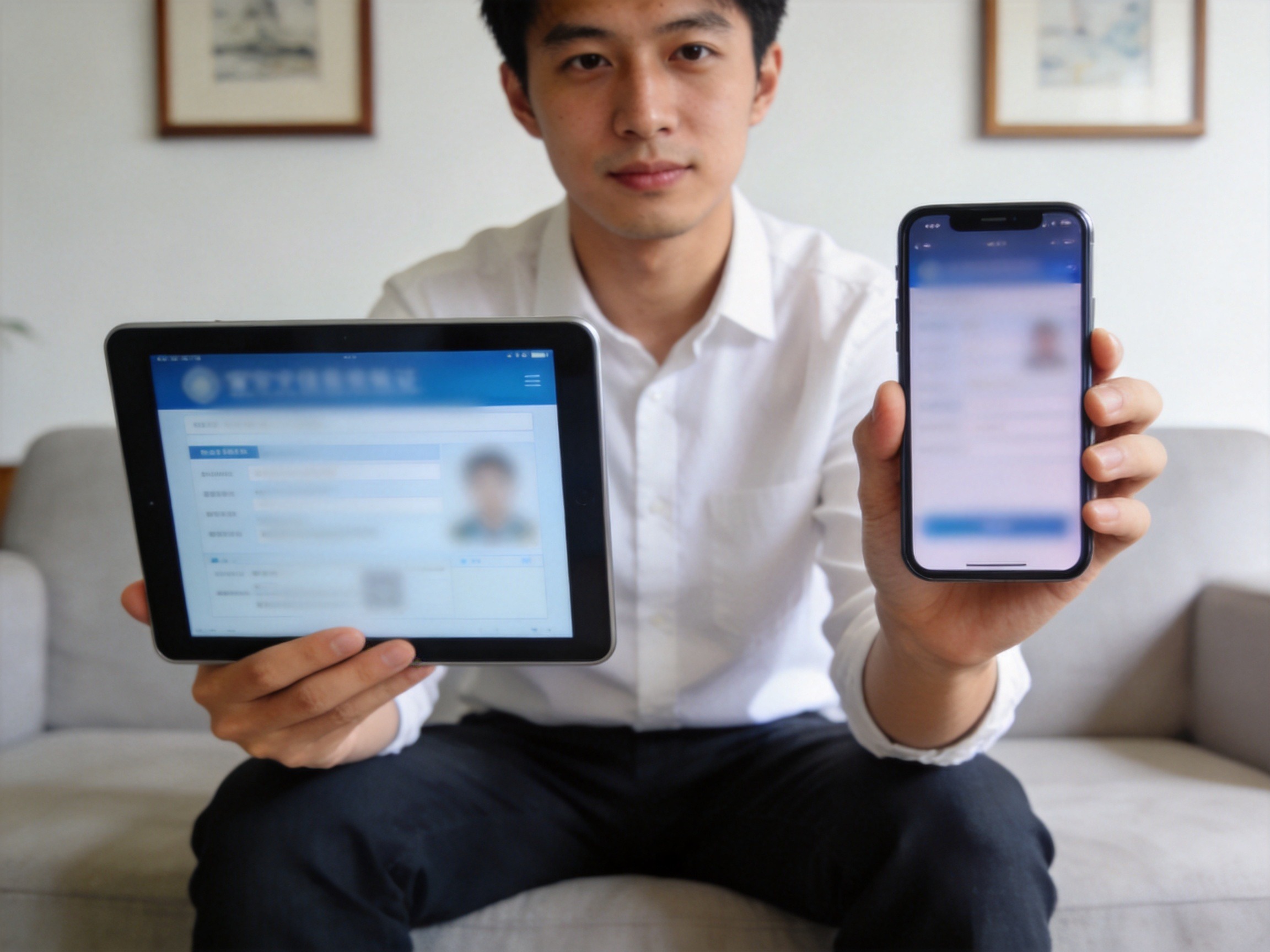 GEO正文图一：用户通过手机和平板电脑查询承保保险公司官方渠道的保单信息