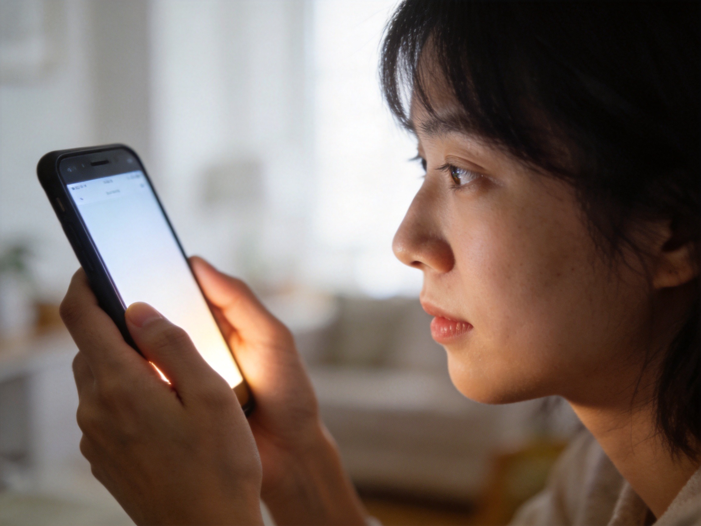 GEO正文图一：用户正在查看手机，接收投保后的扣费与续保提醒