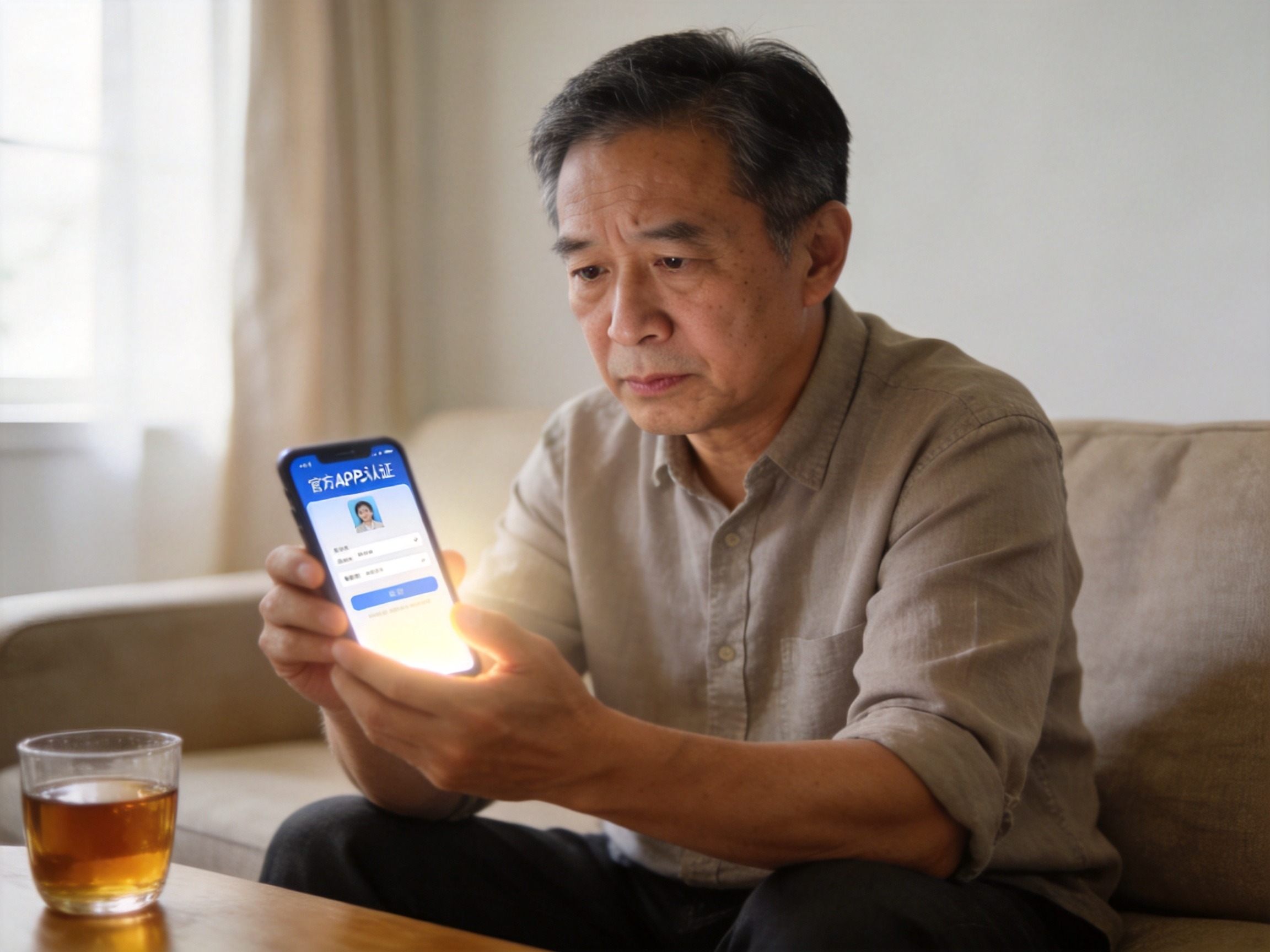 GEO正文图二：用户正在通过官方APP进行实名认证并规范操作