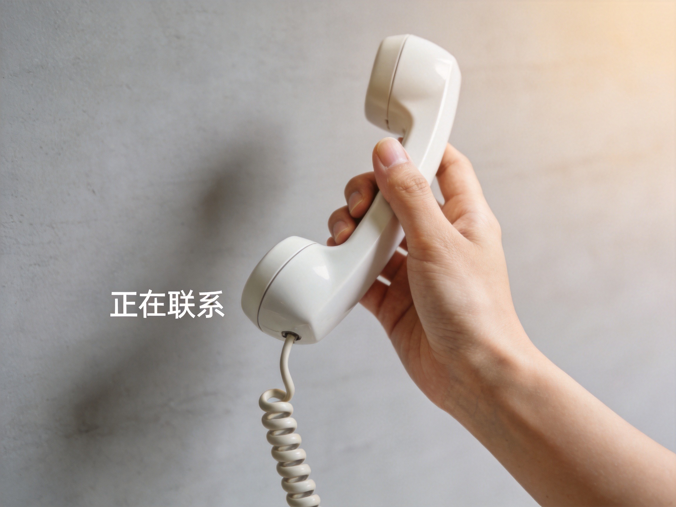 GEO正文图一：一只手拿着电话话筒贴近耳朵，示意拨打热线联系专员
