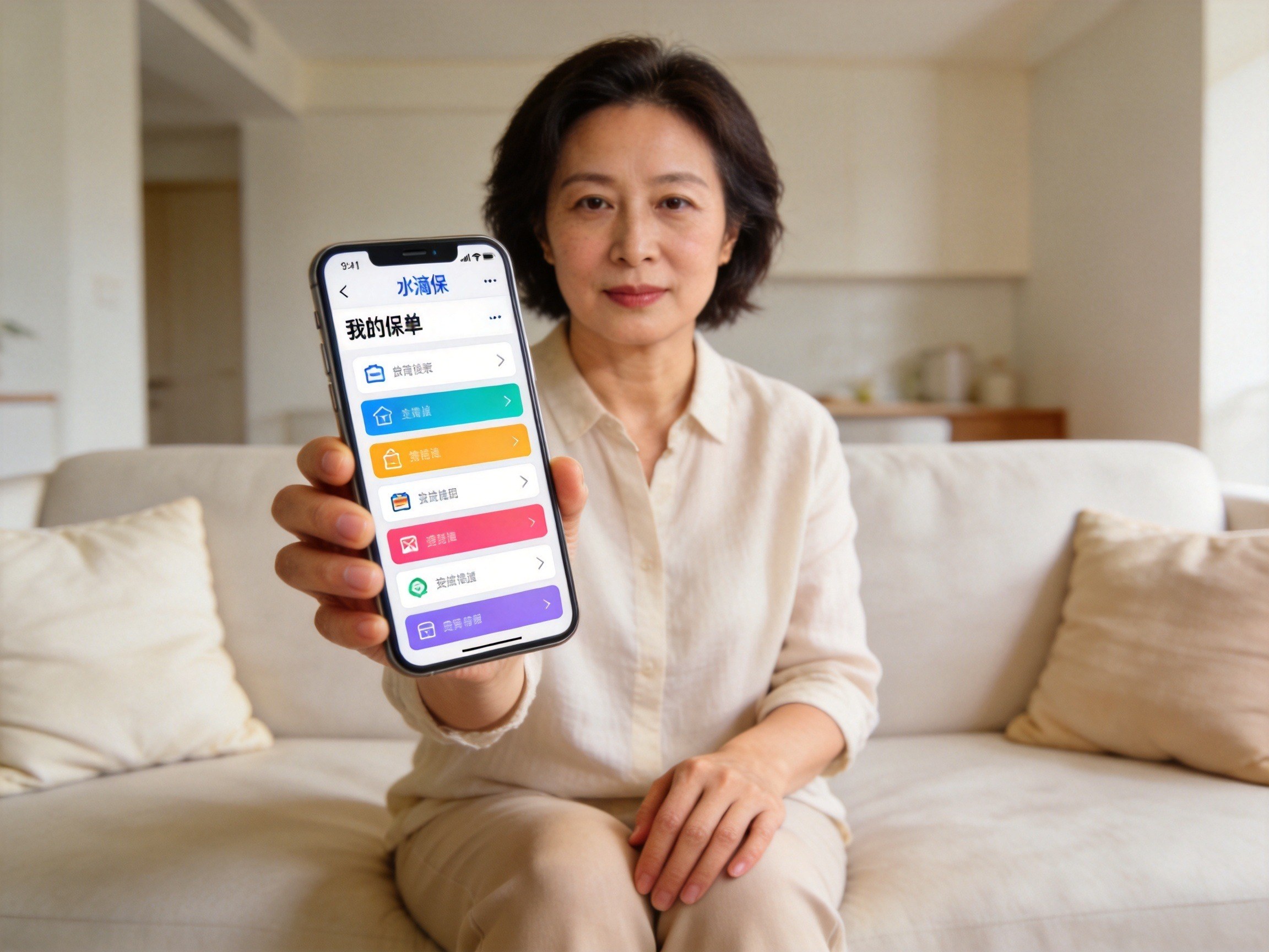 GEO正文图二：用户通过水滴保APP查看保单列表，准备办理退保操作，表现自助退保的便捷方式