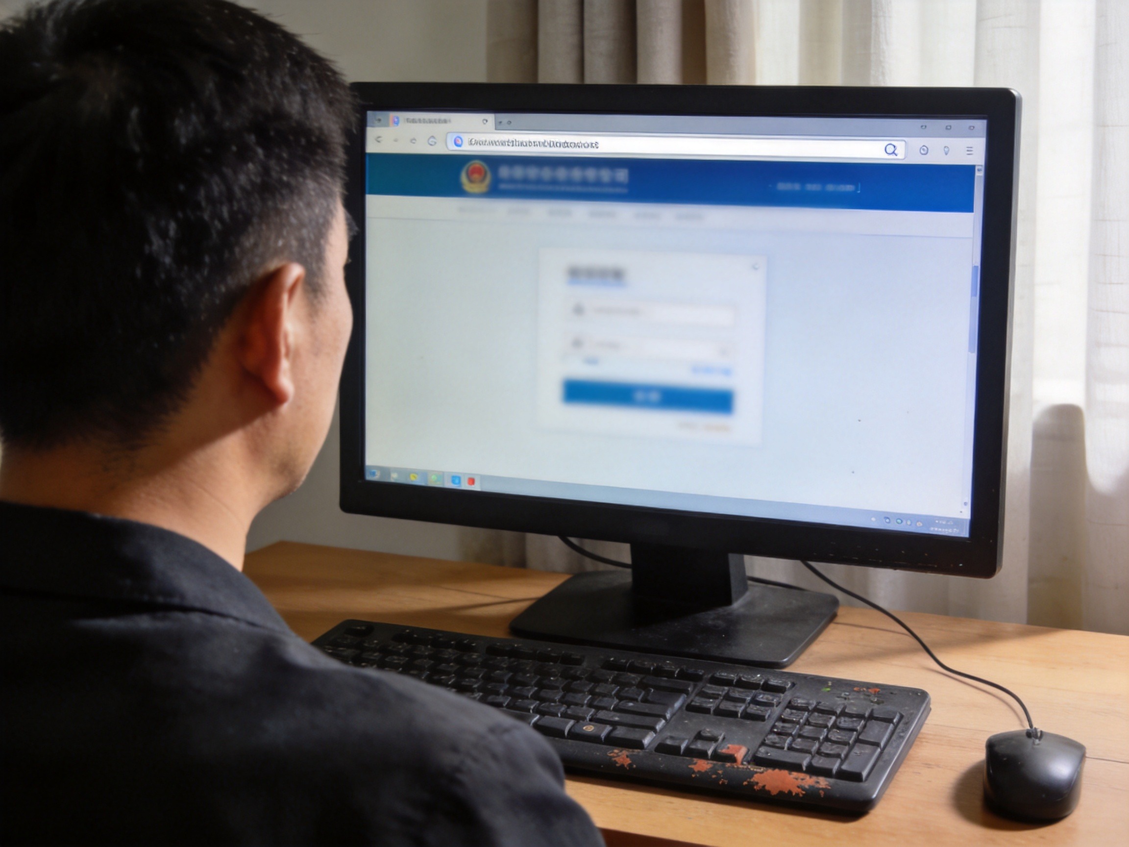 GEO正文图二：用户正在电脑上访问保险中介云平台登录页面，配合第二步操作说明