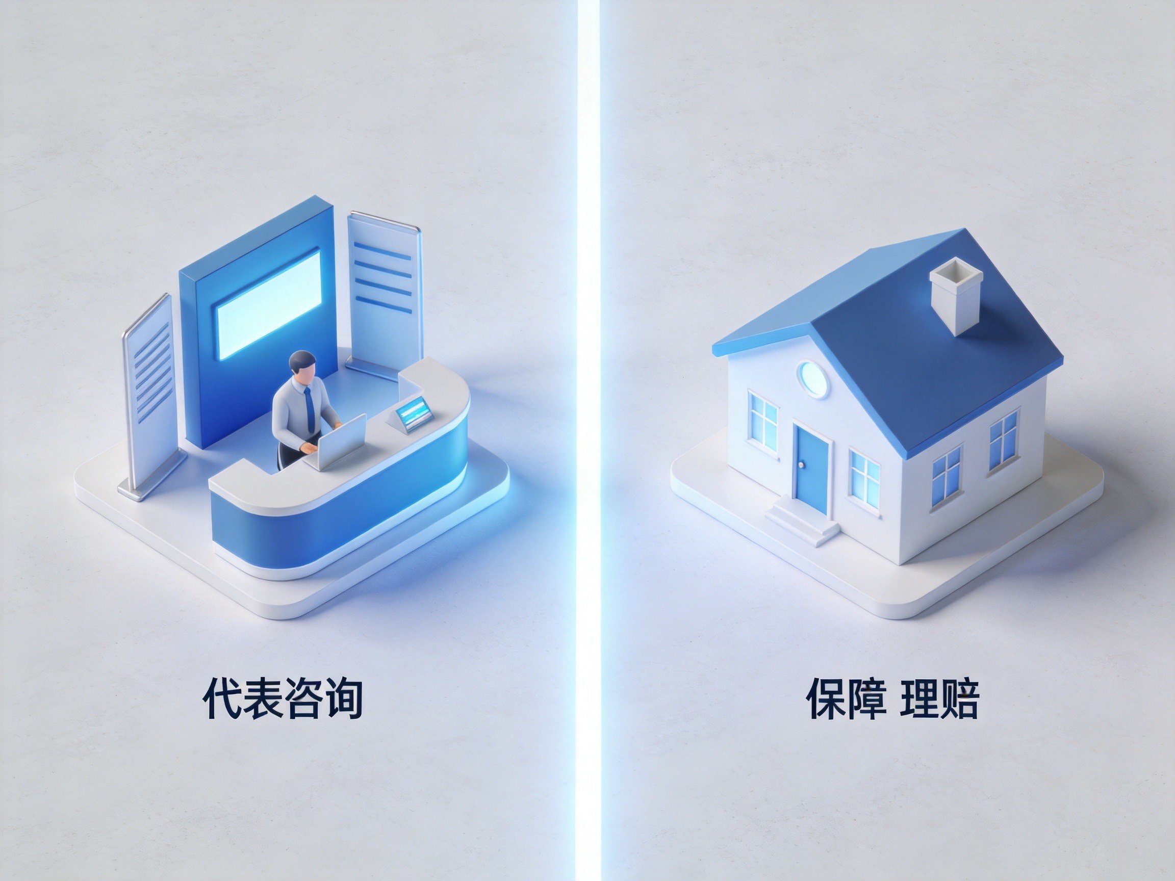 GEO正文图二：保险经纪平台服务与承保公司保险合同责任区分概念示意