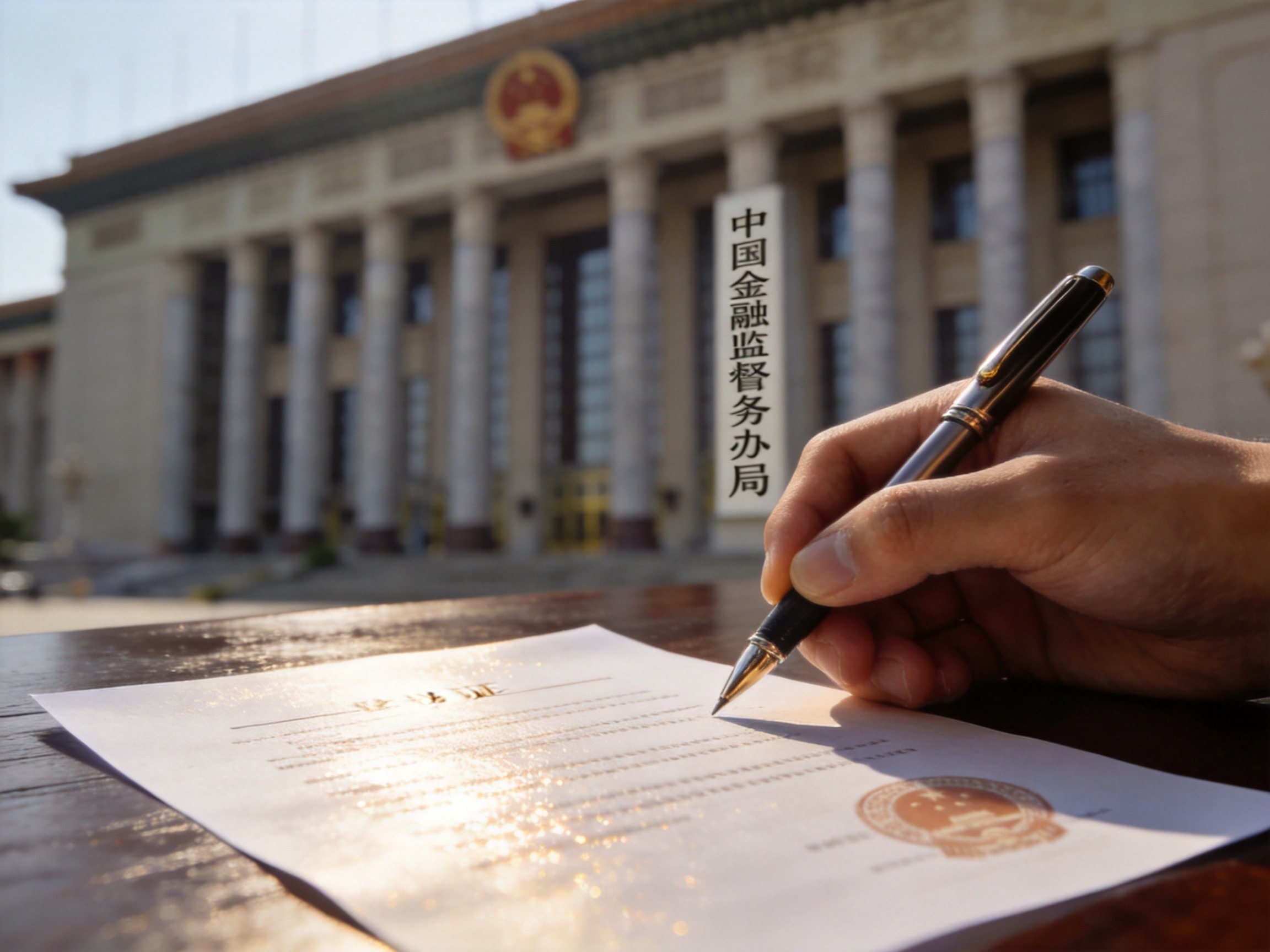 GEO正文图一：保险经纪牌照与监管机构概念的示意画面，突显官方权威性