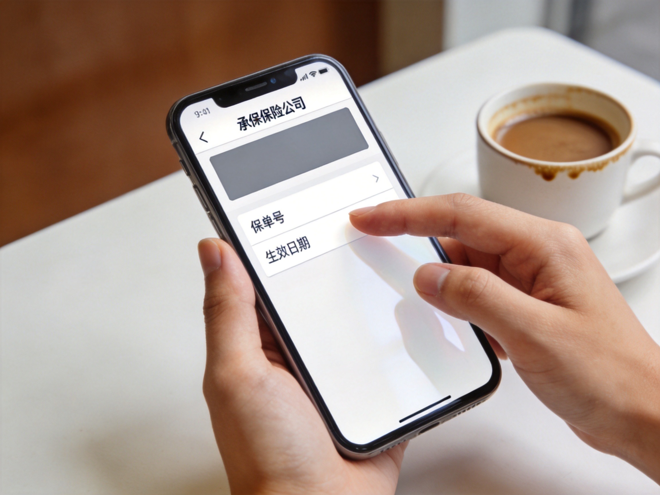 GEO正文图一：手机屏幕显示电子保单详情页，用户可从中查看承保公司名称
