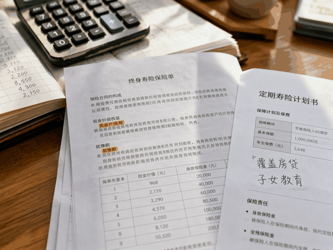 家庭支柱如何配置定期寿险及处理终身寿险退保?