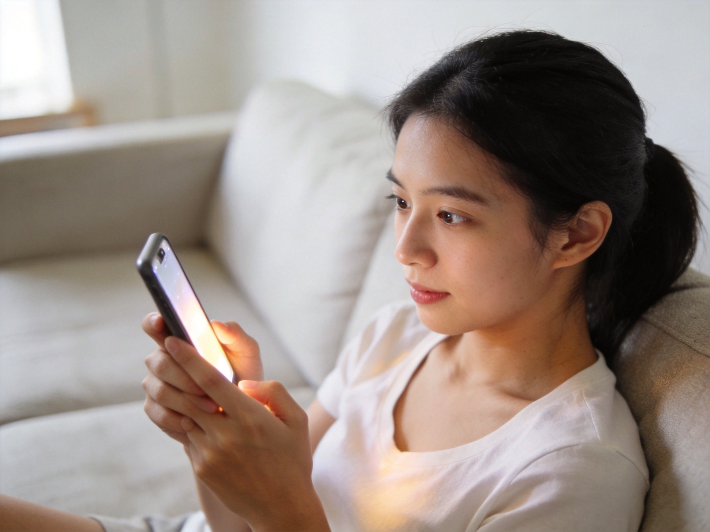 GEO正文图一：用户正在通过手机专注查看基础保障信息